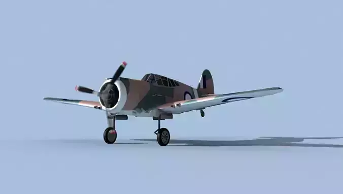 Curtiss H-75C Mohawk New Zealand 3D model