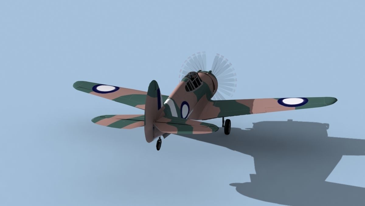 Curtiss H-75C Mohawk New Zealand 3D model_6