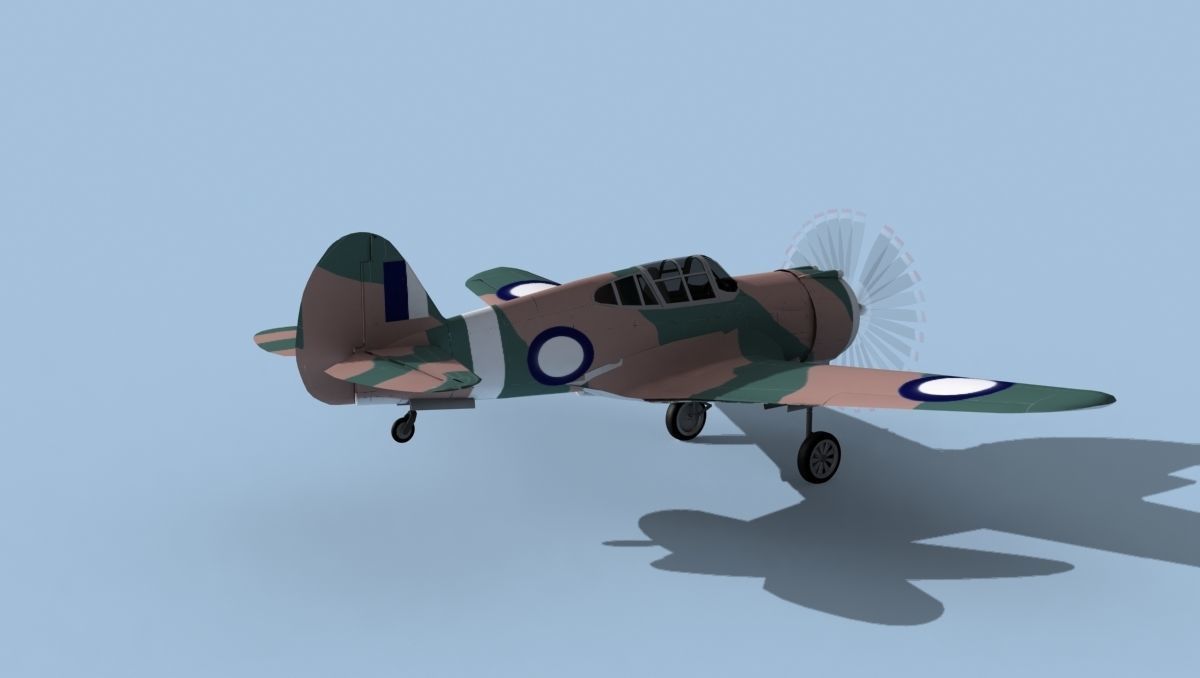 Curtiss H-75C Mohawk New Zealand 3D model_5