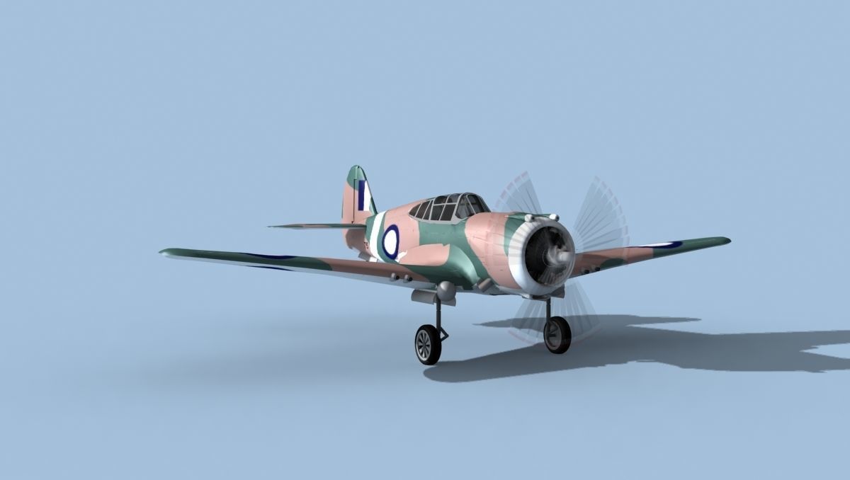 Curtiss H-75C Mohawk New Zealand 3D model_2