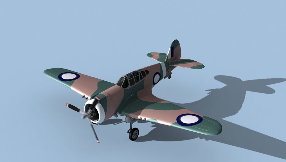 Curtiss H-75C Mohawk New Zealand 3D model_10