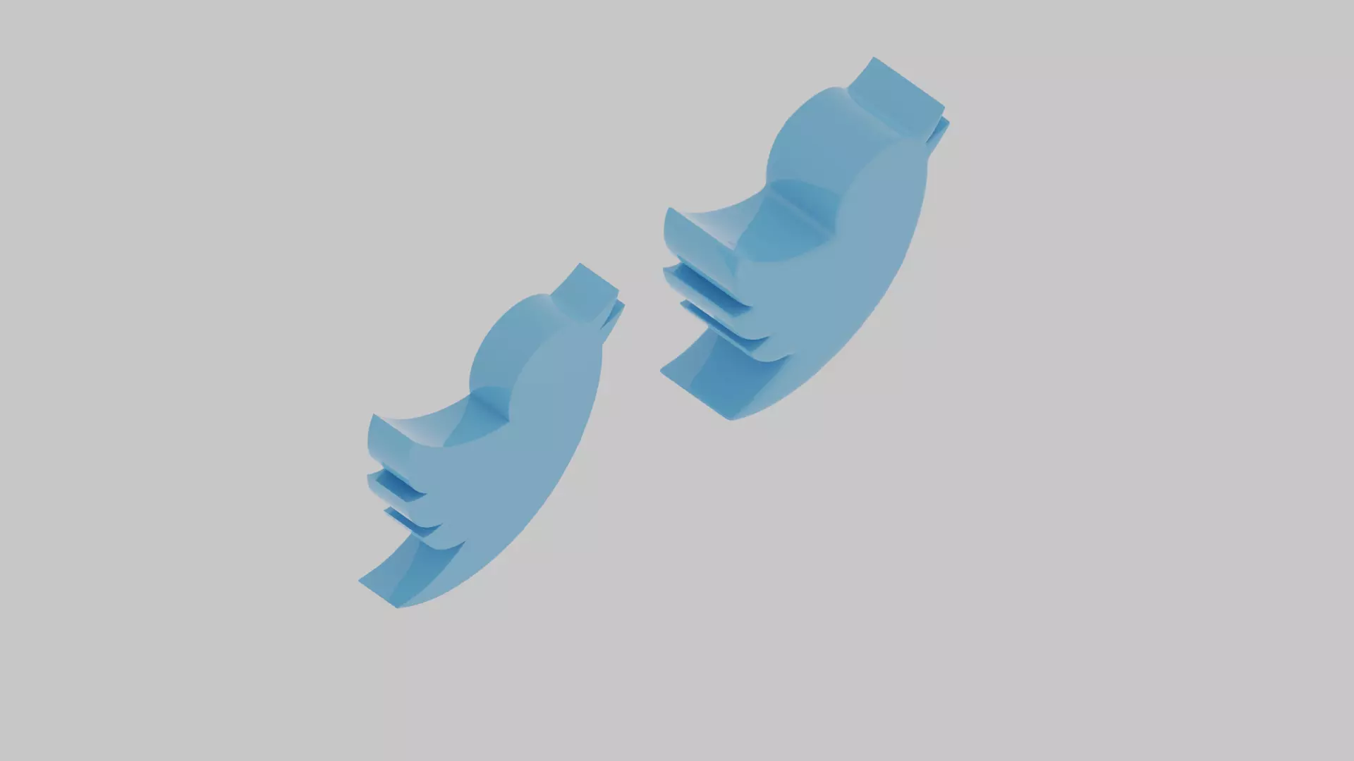 Twitter Logo Free 3D model