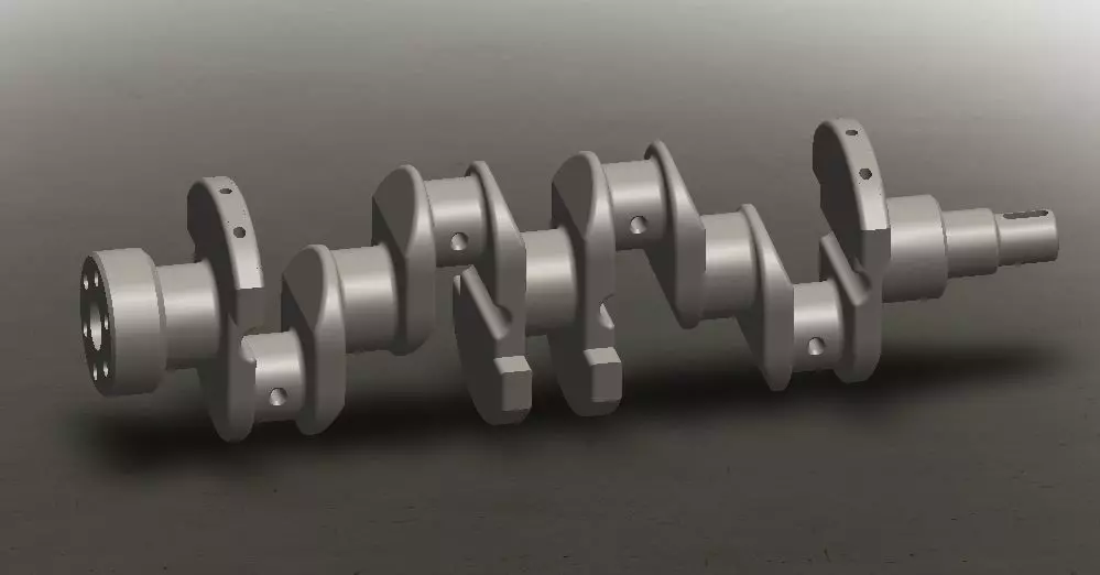 Crankshaft with solidworks 3D model_0