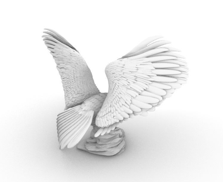 eagle statue 3D print model_2