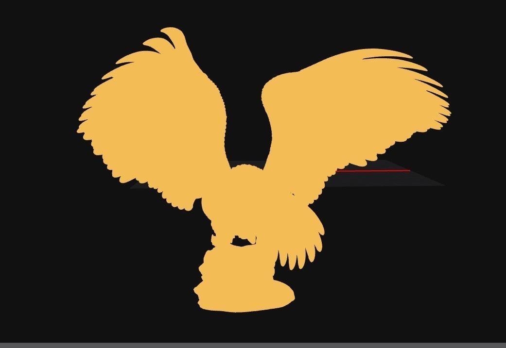 eagle statue 3D print model_4