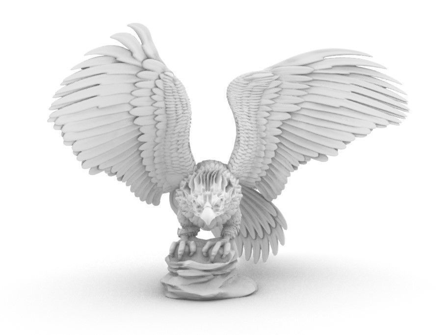 eagle statue 3D print model_1