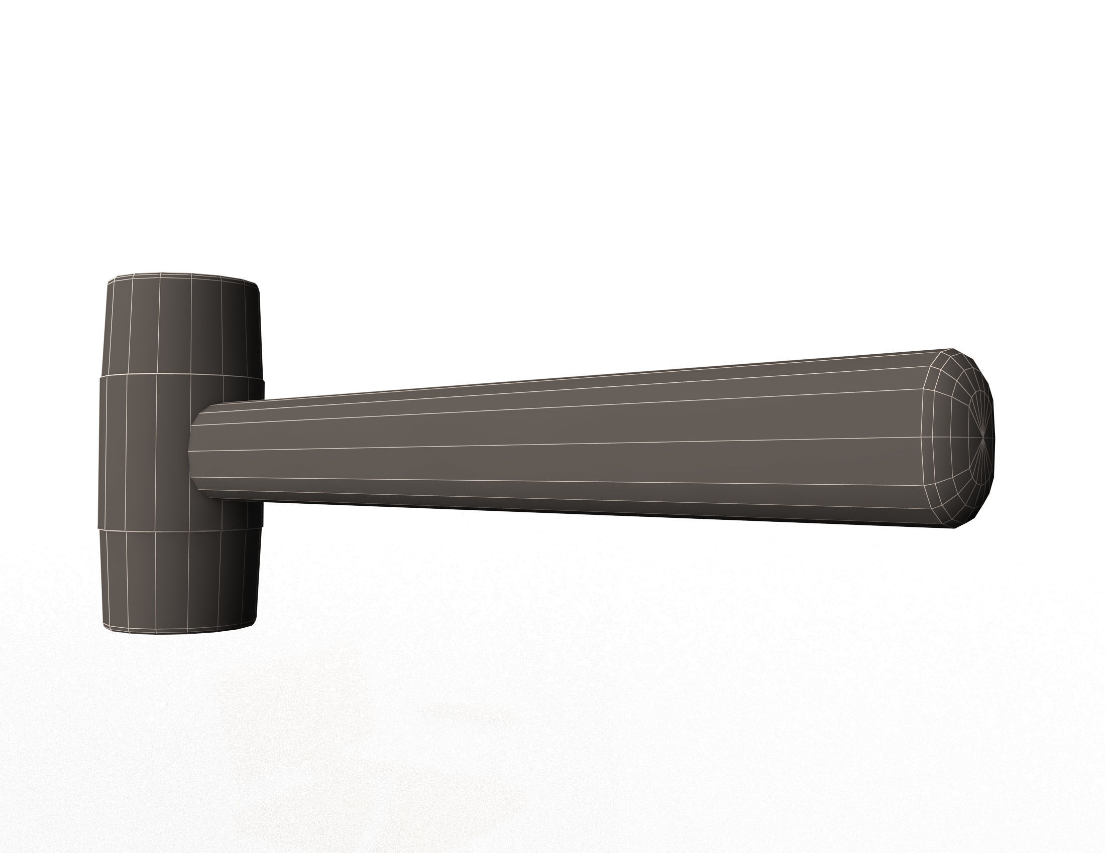 Soft Plastic Hammer Tool Low-poly 3D model_12