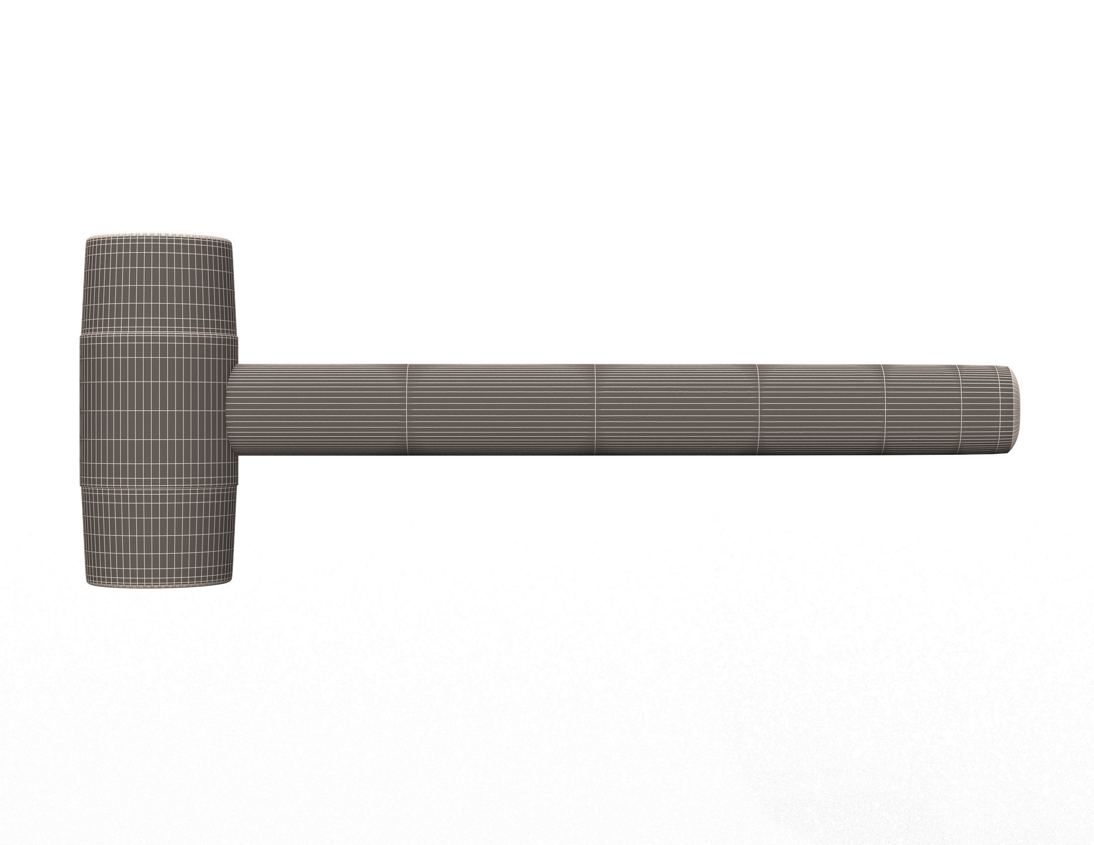 Soft Plastic Hammer Tool Low-poly 3D model_5