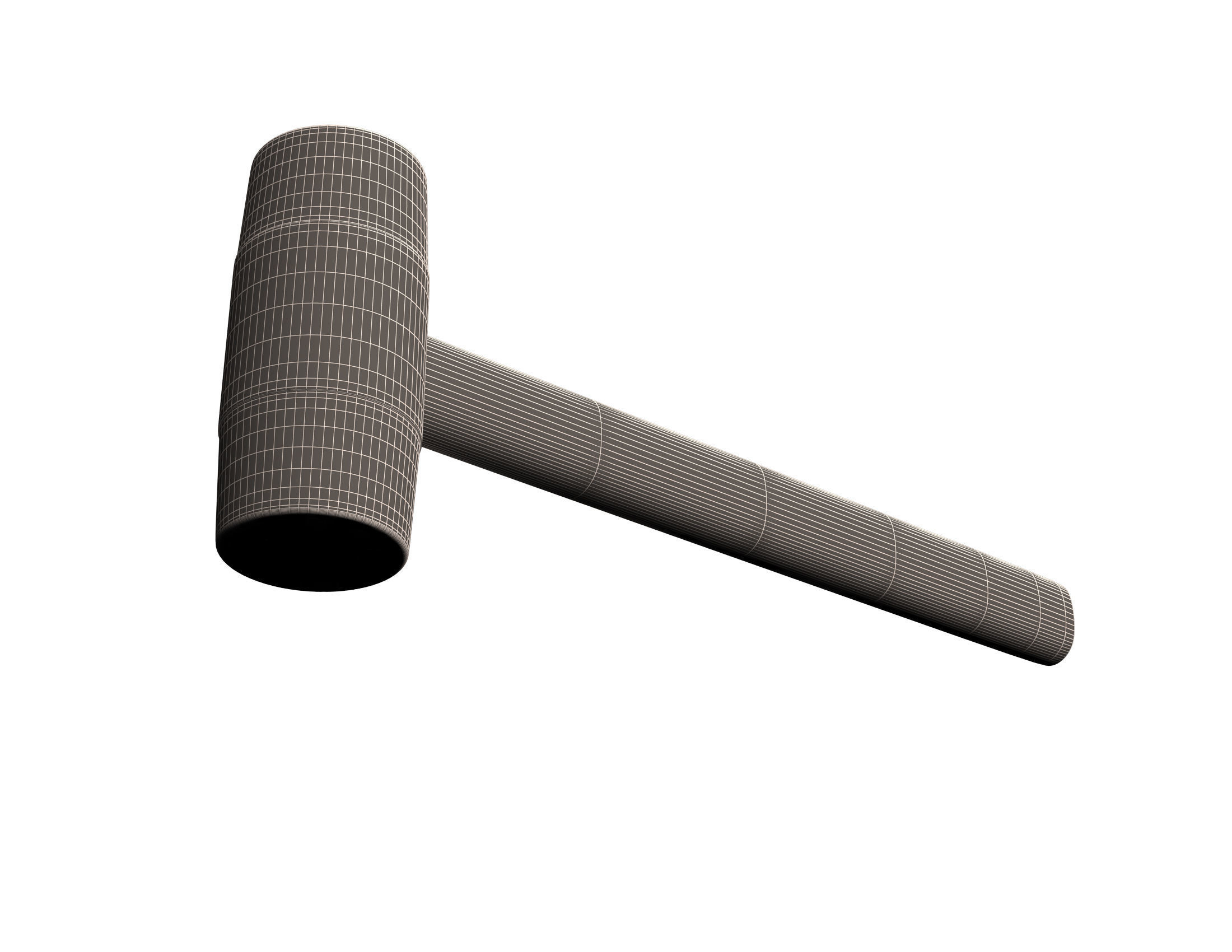 Soft Plastic Hammer Tool Low-poly 3D model_9