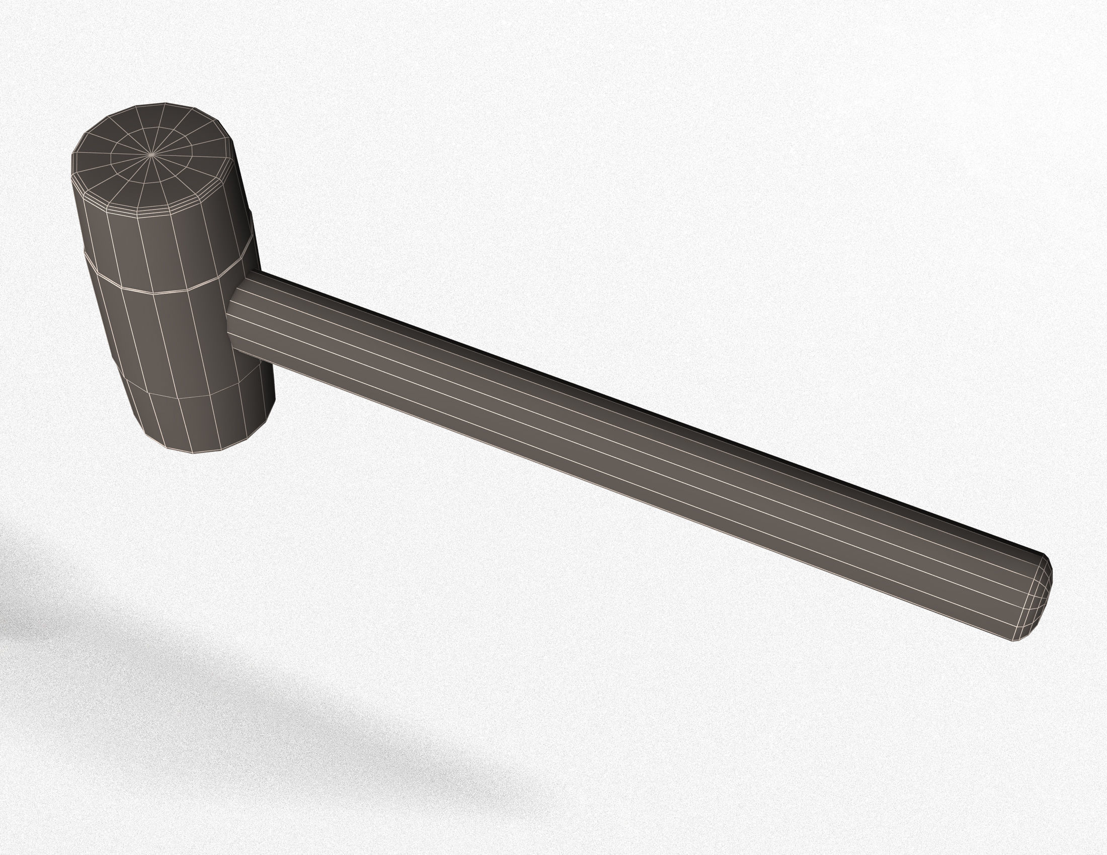 Soft Plastic Hammer Tool Low-poly 3D model_13
