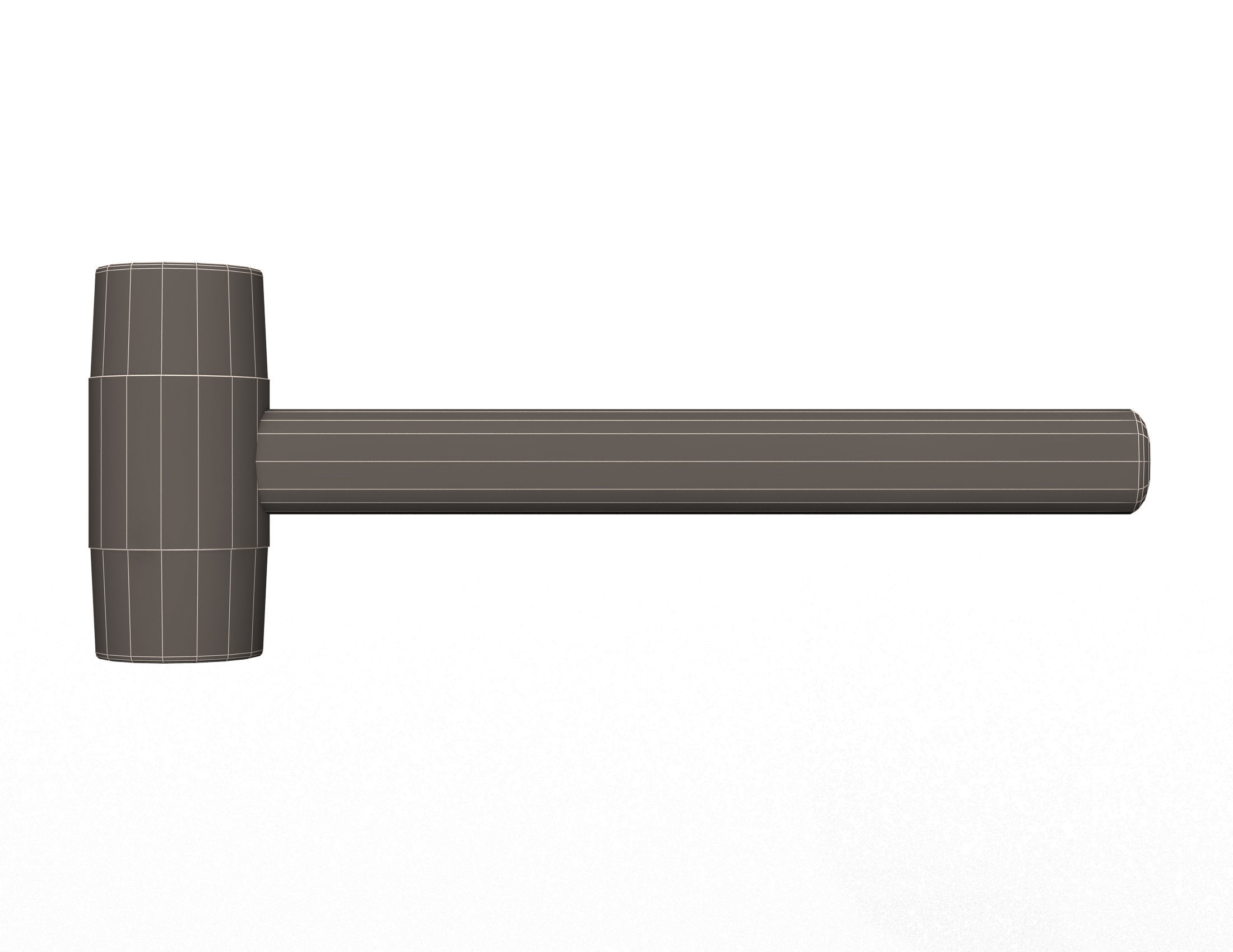 Soft Plastic Hammer Tool Low-poly 3D model_10