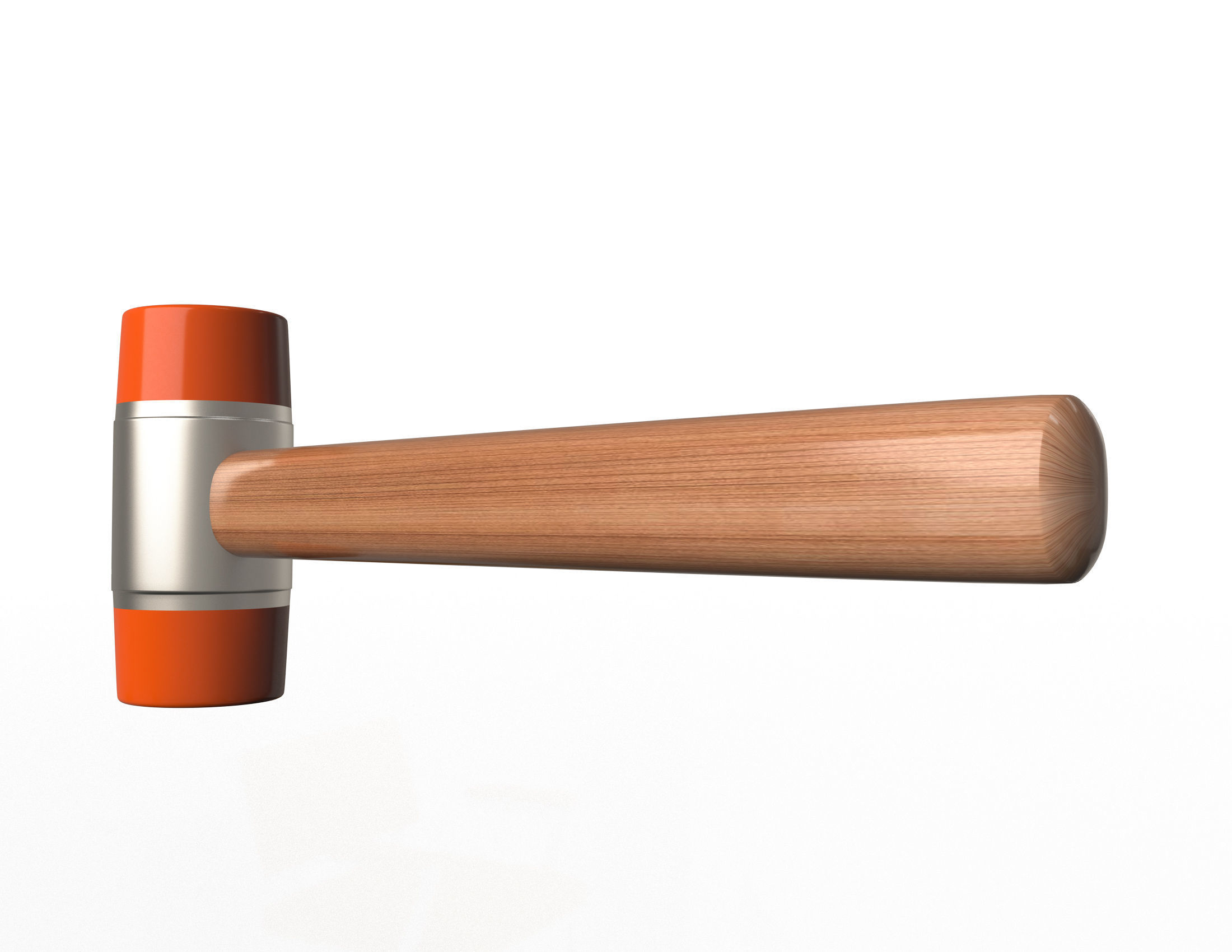 Soft Plastic Hammer Tool Low-poly 3D model_3