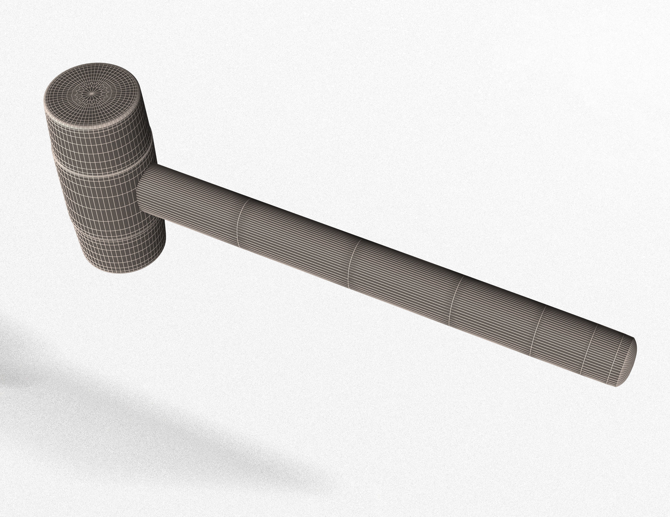 Soft Plastic Hammer Tool Low-poly 3D model_8