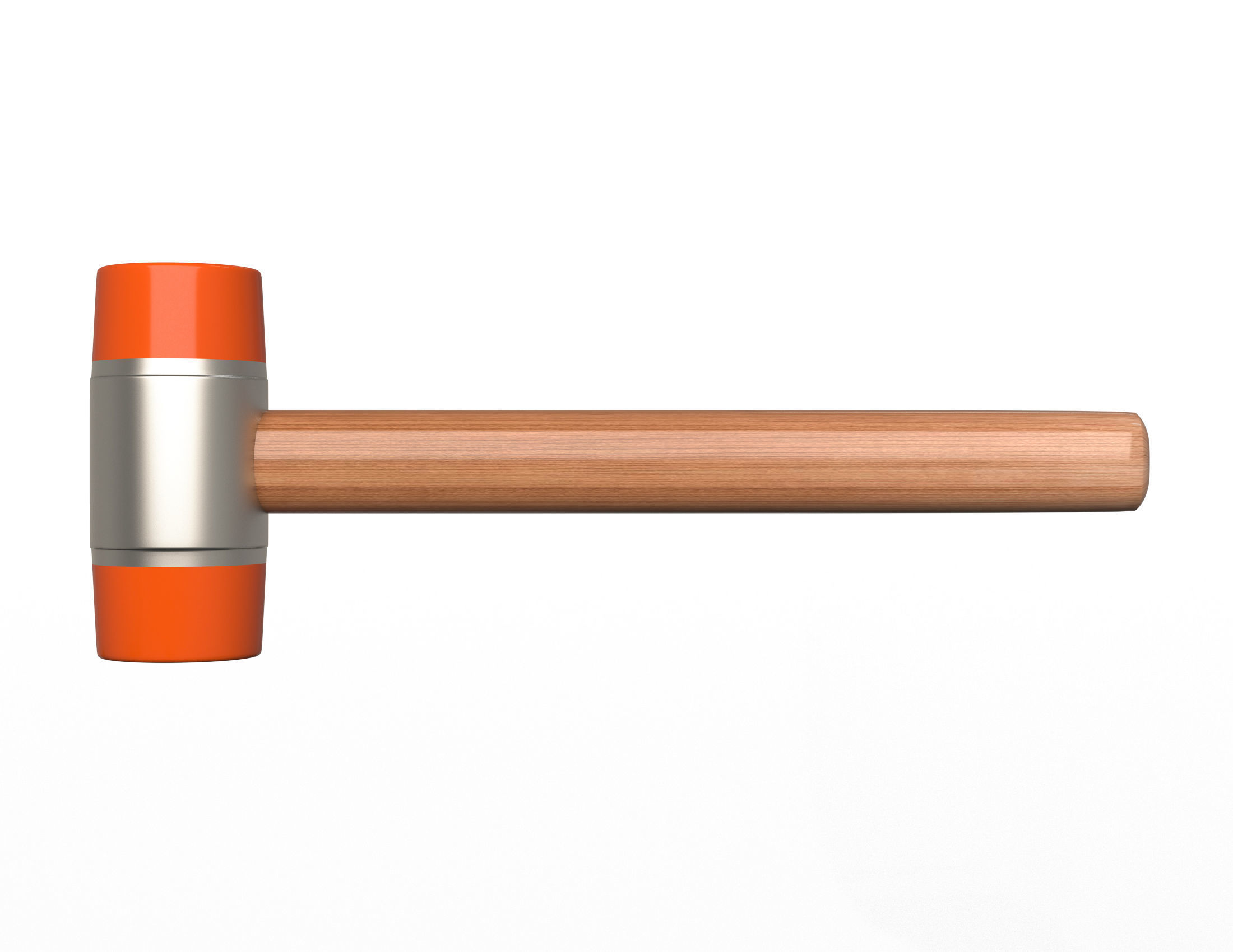 Soft Plastic Hammer Tool Low-poly 3D model_1