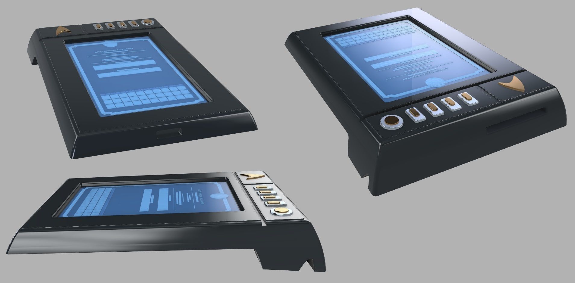 Discovery Enterprise Data Slate 3D print model_1