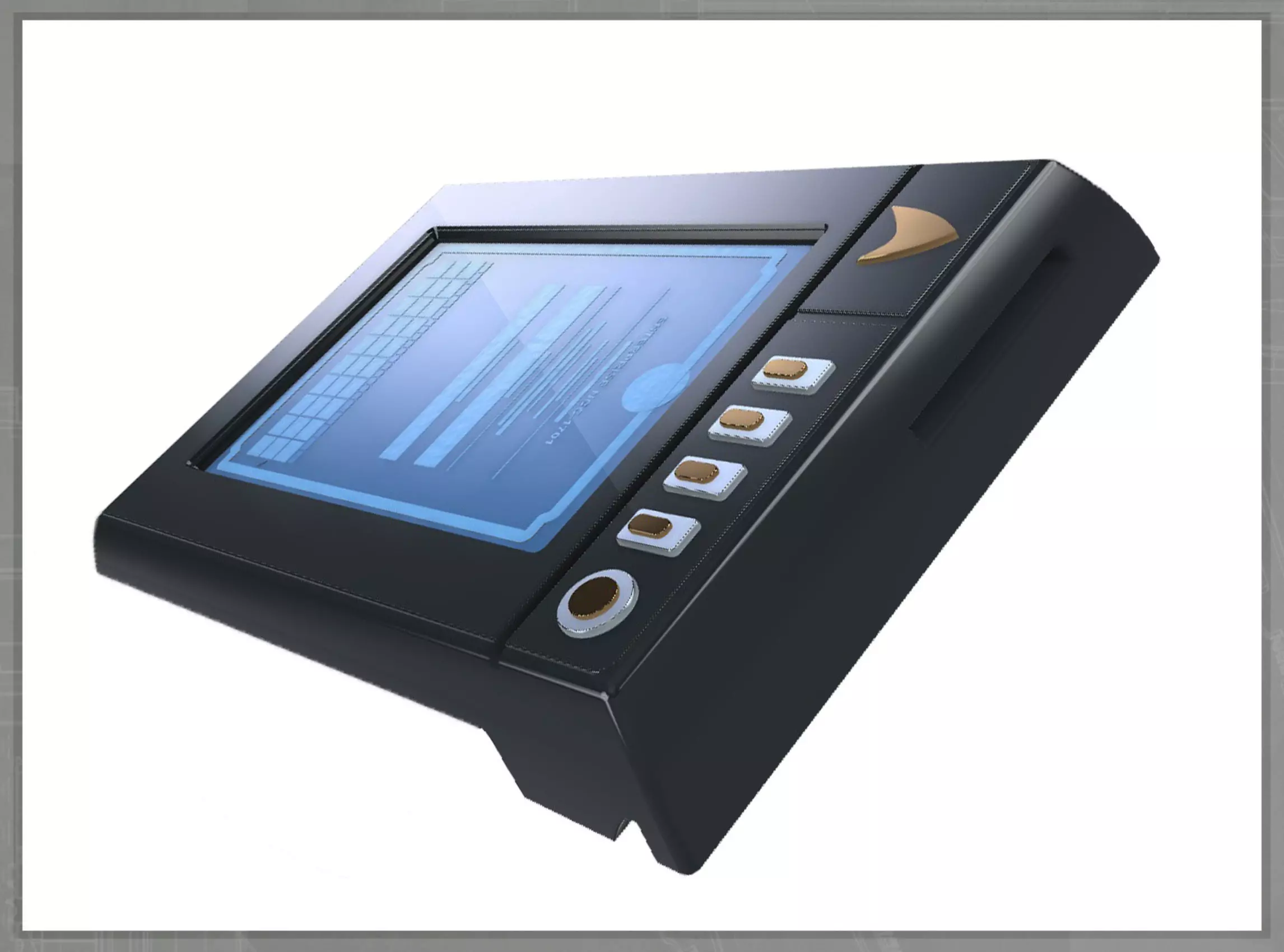 Discovery Enterprise Data Slate 3D print model_0