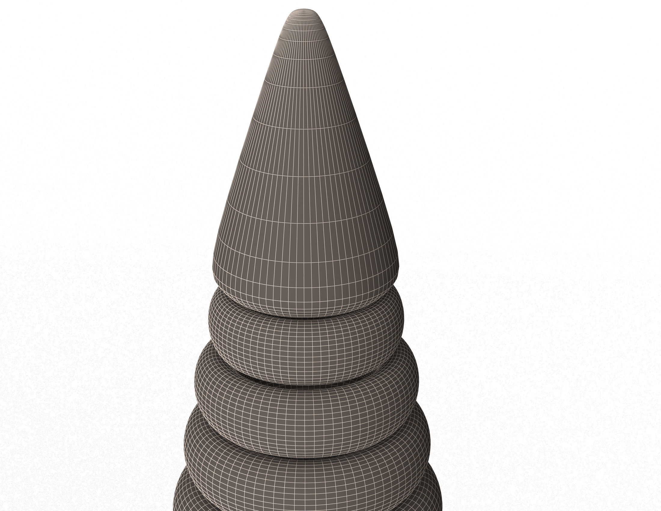 Stacking Toy Low-poly 3D model_10