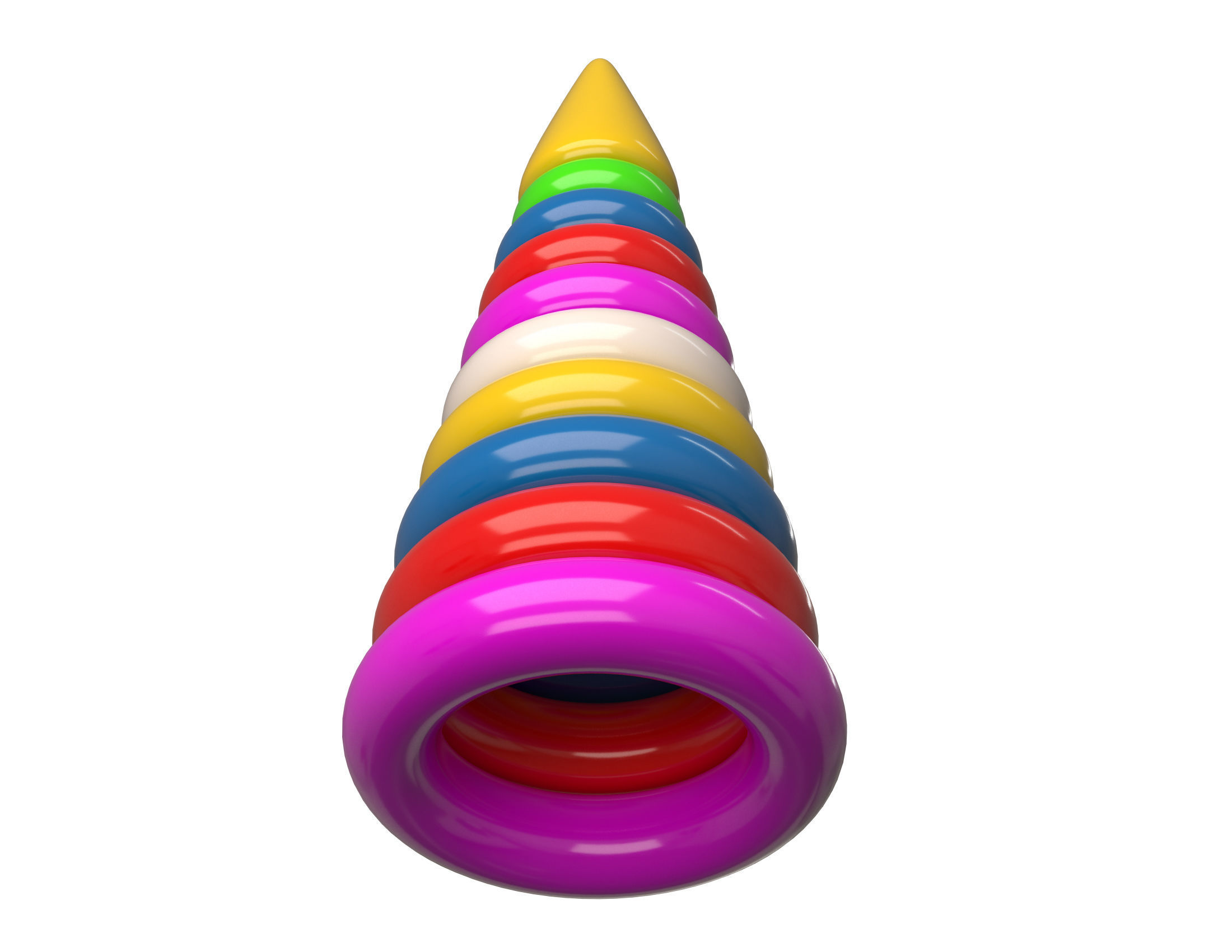 Stacking Toy Low-poly 3D model_1