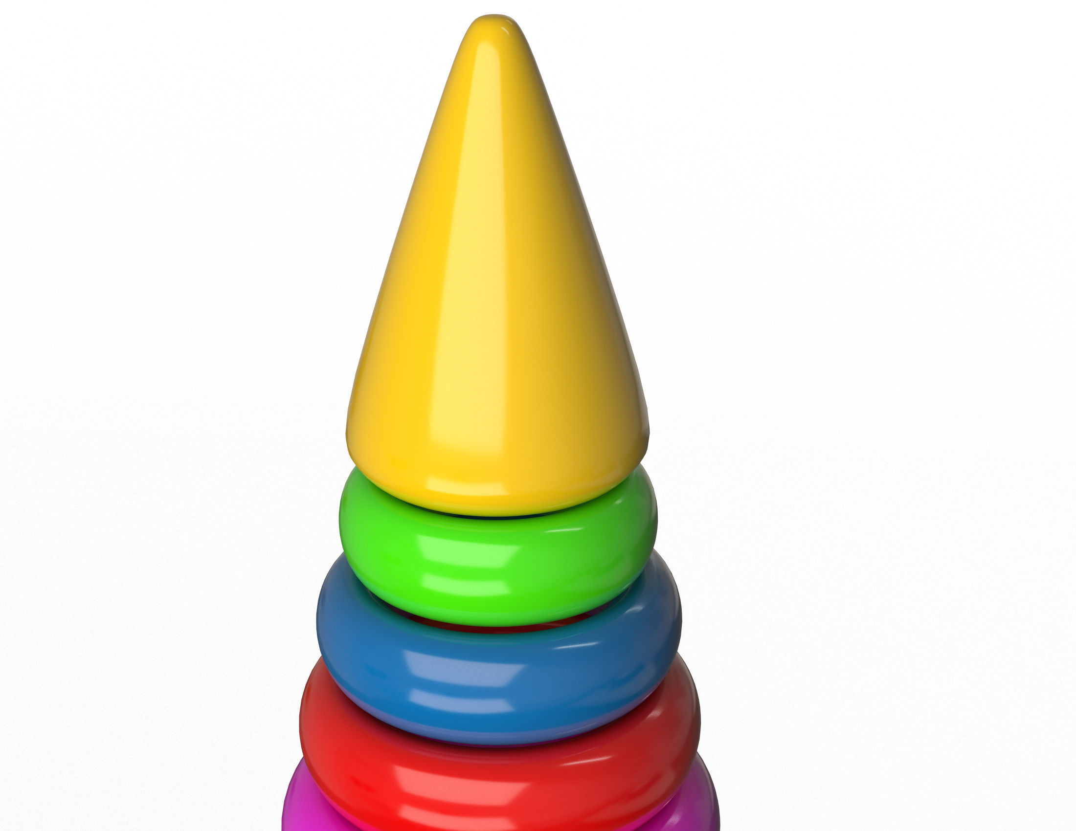 Stacking Toy Low-poly 3D model_2