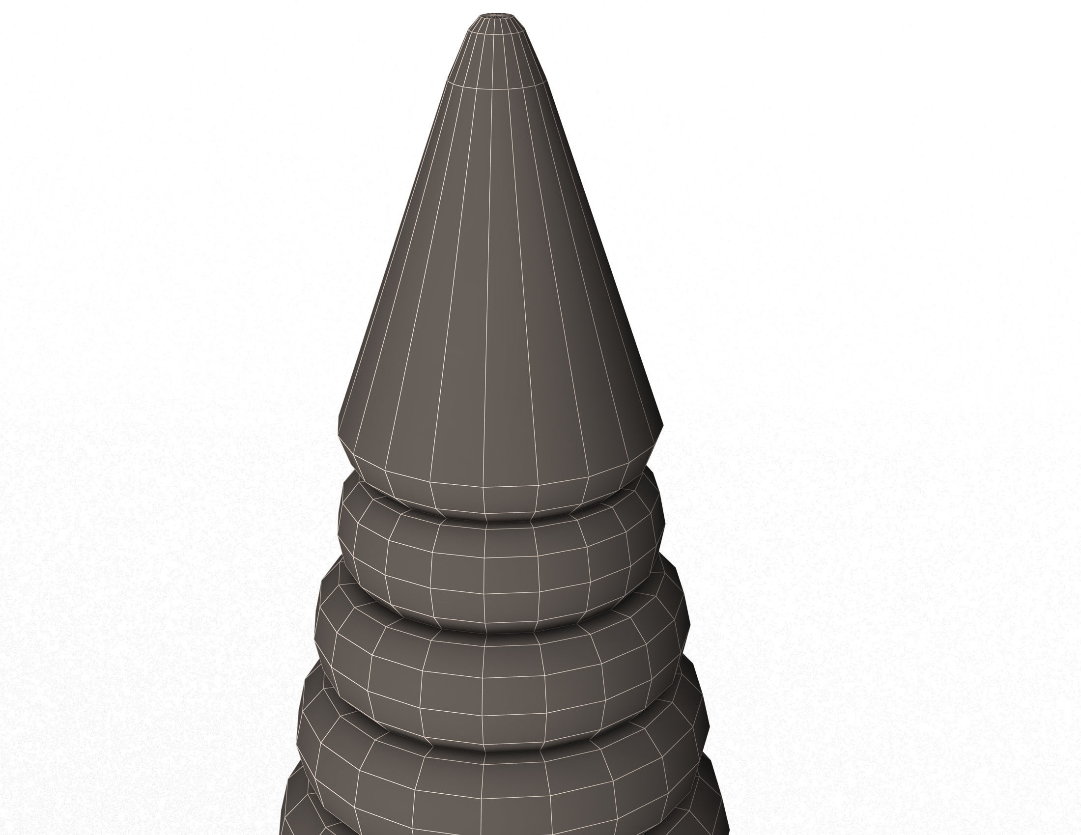 Stacking Toy Low-poly 3D model_9
