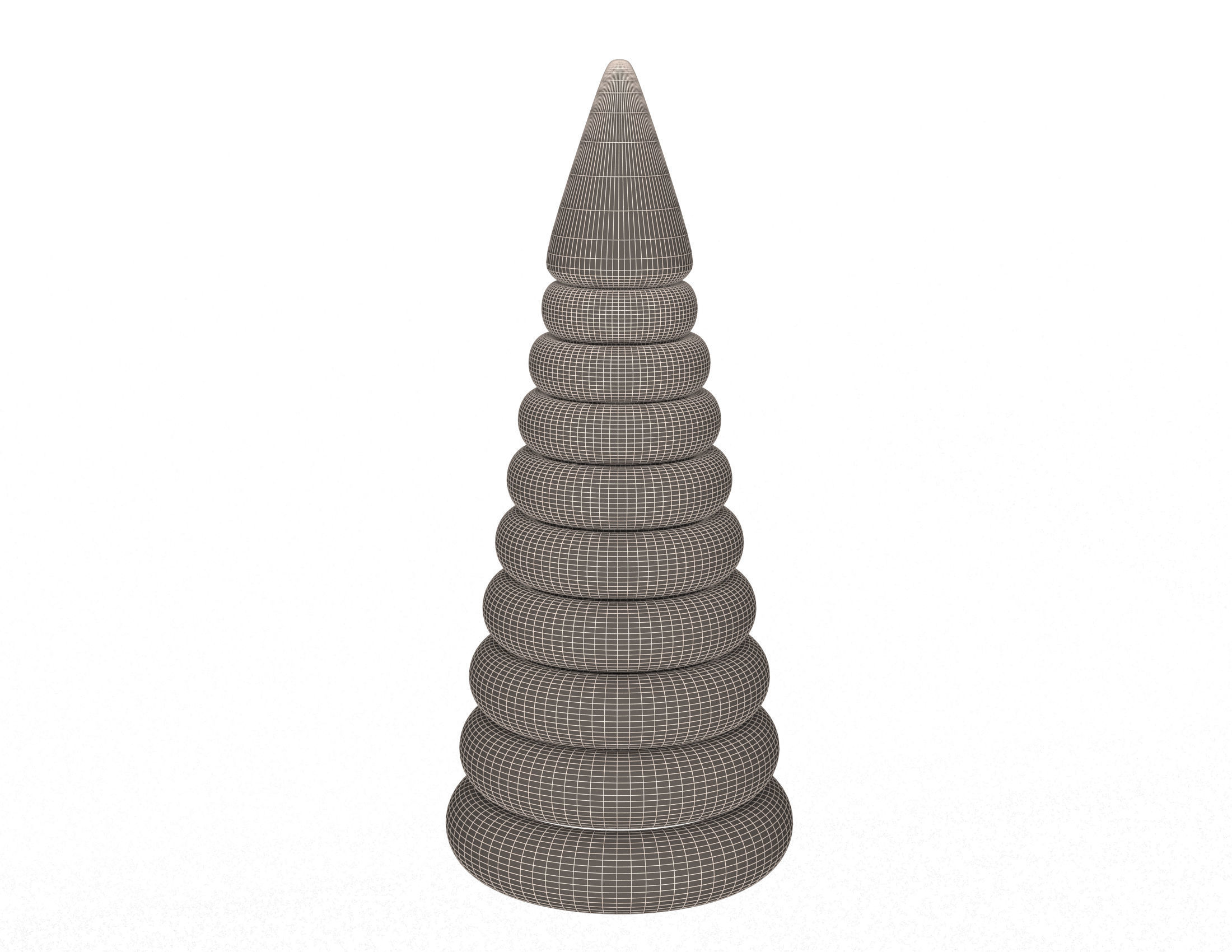 Stacking Toy Low-poly 3D model_7