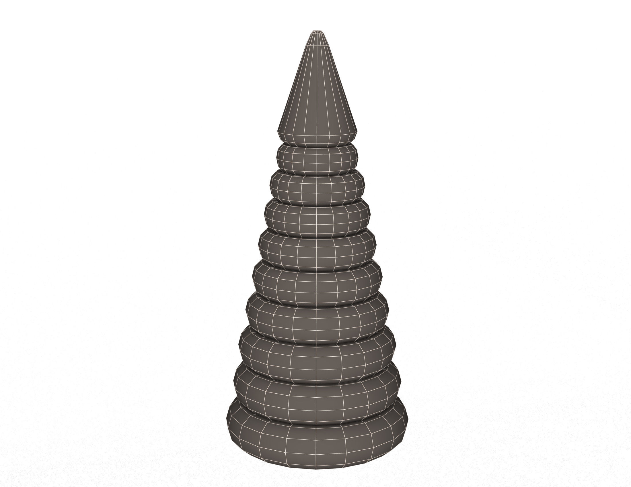 Stacking Toy Low-poly 3D model_6