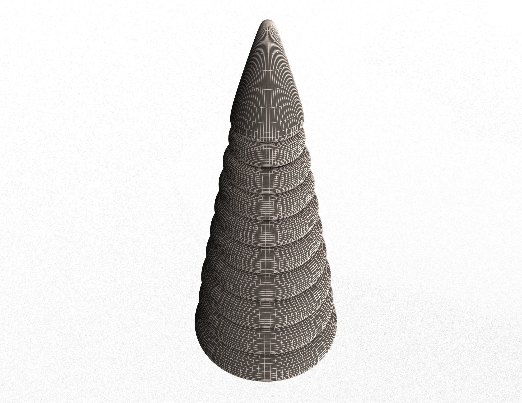 Stacking Toy Low-poly 3D model_14