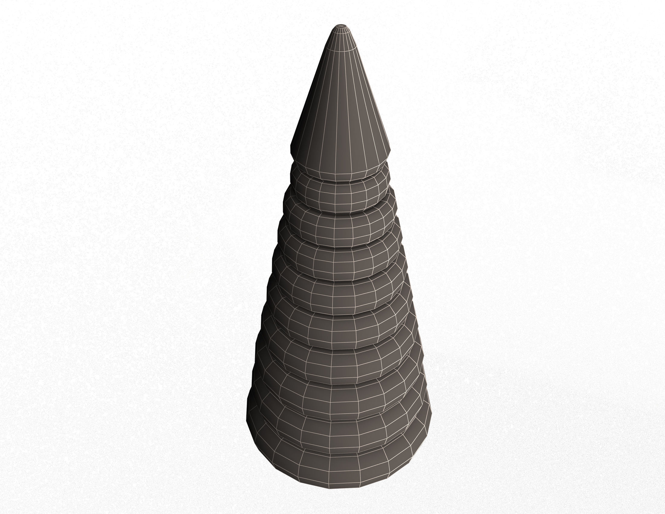 Stacking Toy Low-poly 3D model_11