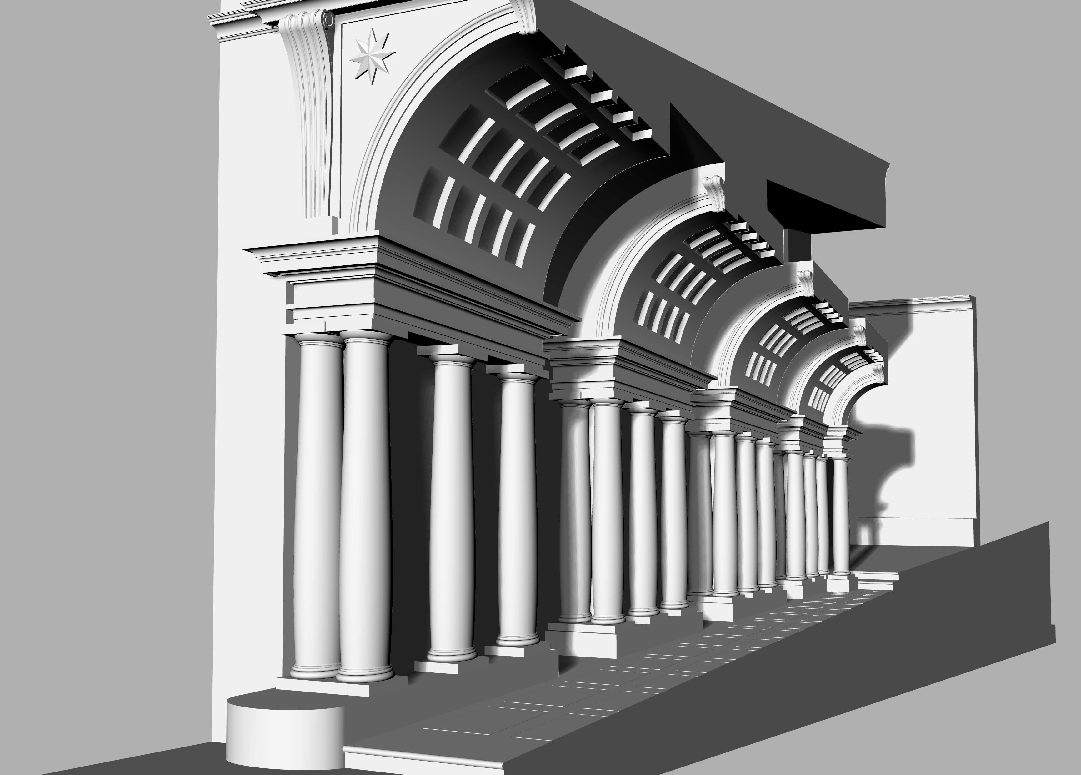 Galleria Spada Roma Borromi 3D model_1