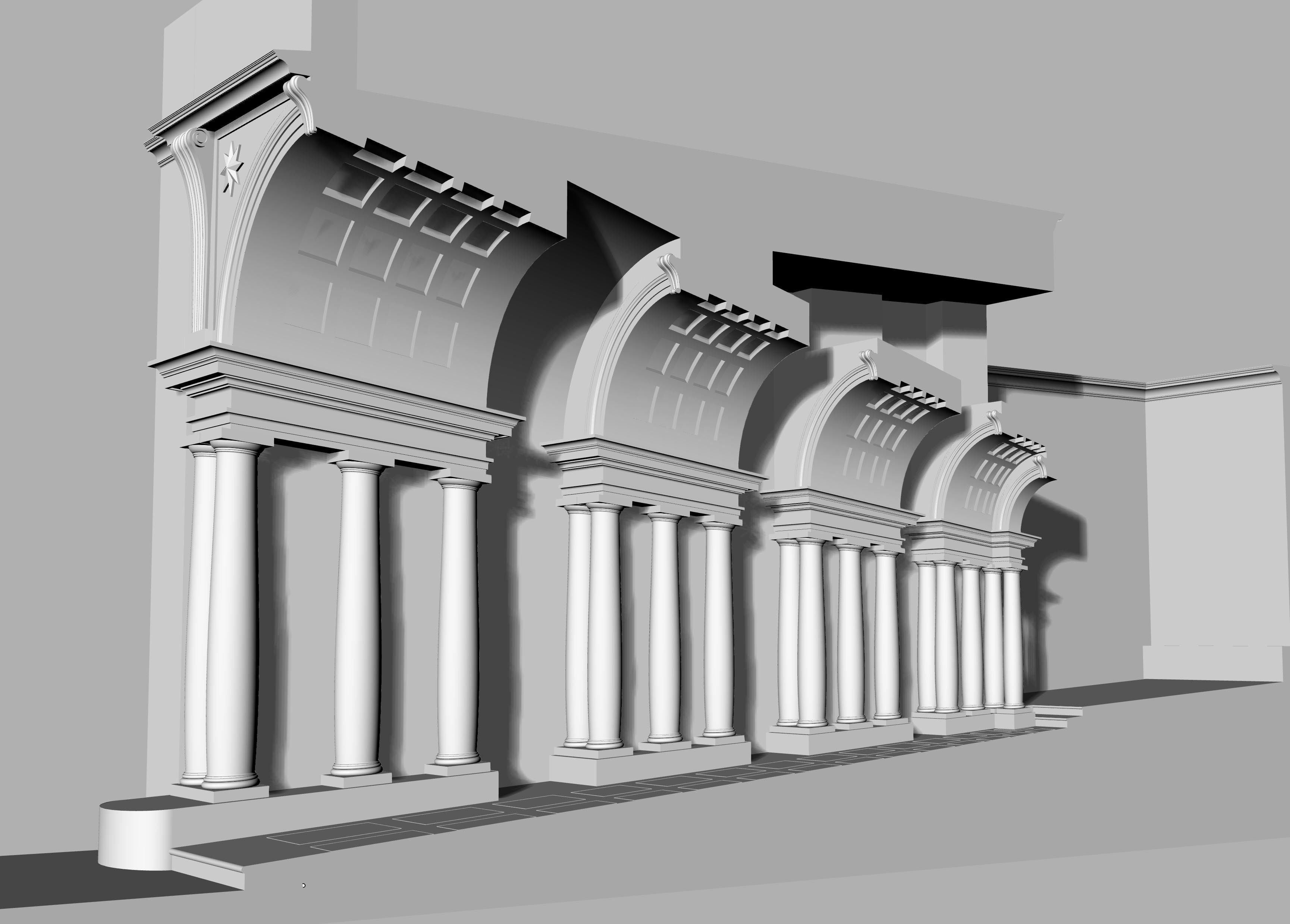 Galleria Spada Roma Borromi 3D model_2