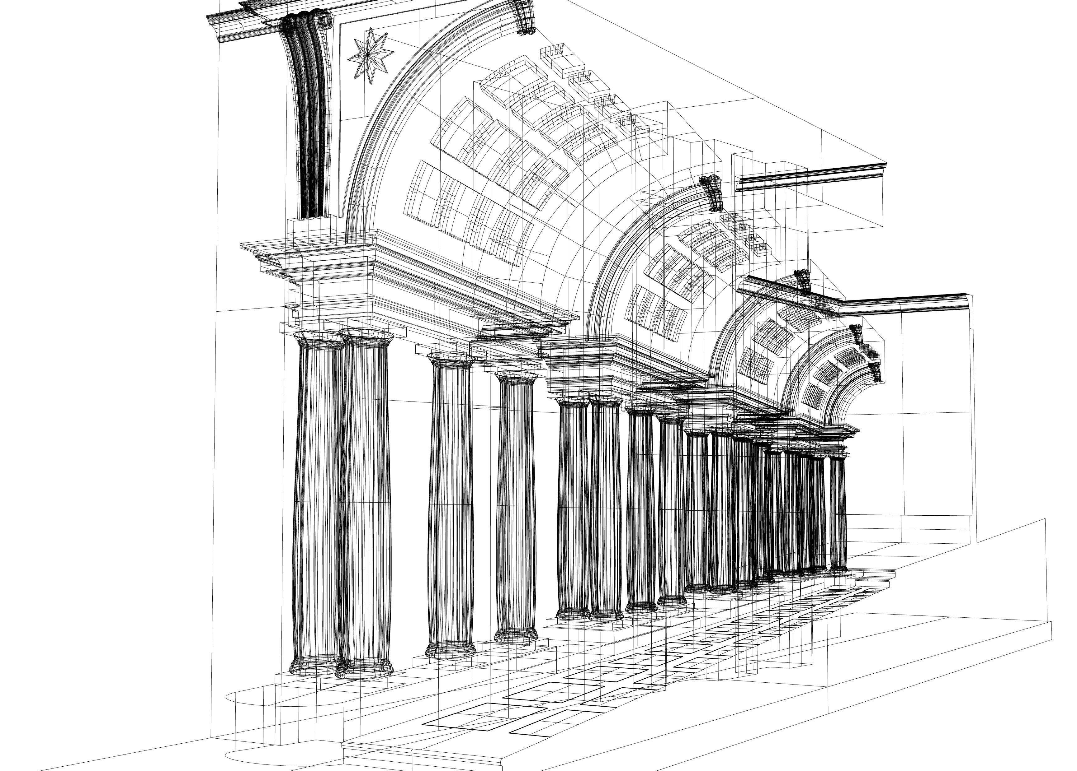 Galleria Spada Roma Borromi 3D model_3