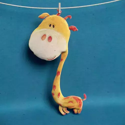 giraffe kids toy 01 3D model