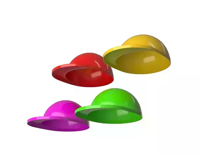 Lego Hats Collection Low-poly 3D model