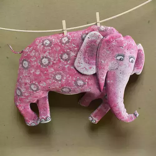 elephant kids toy 01 3D model