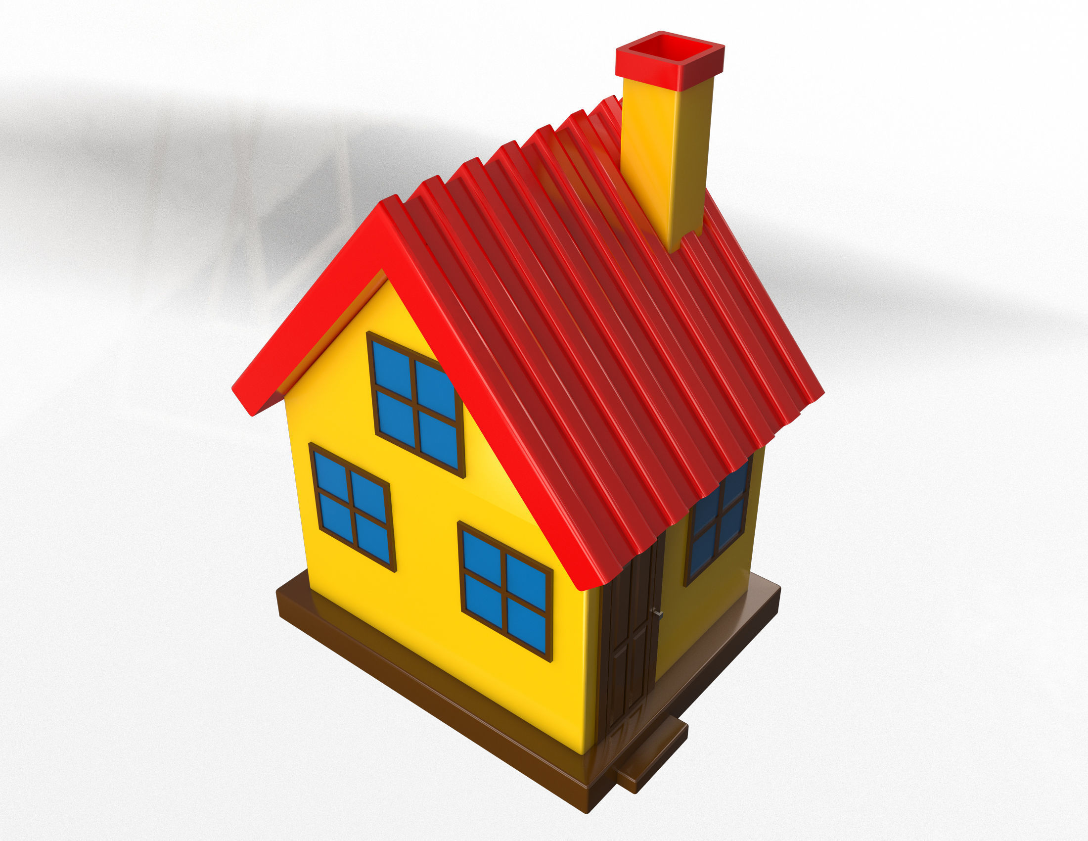 Mini Toy House 01 Low-poly 3D model_3