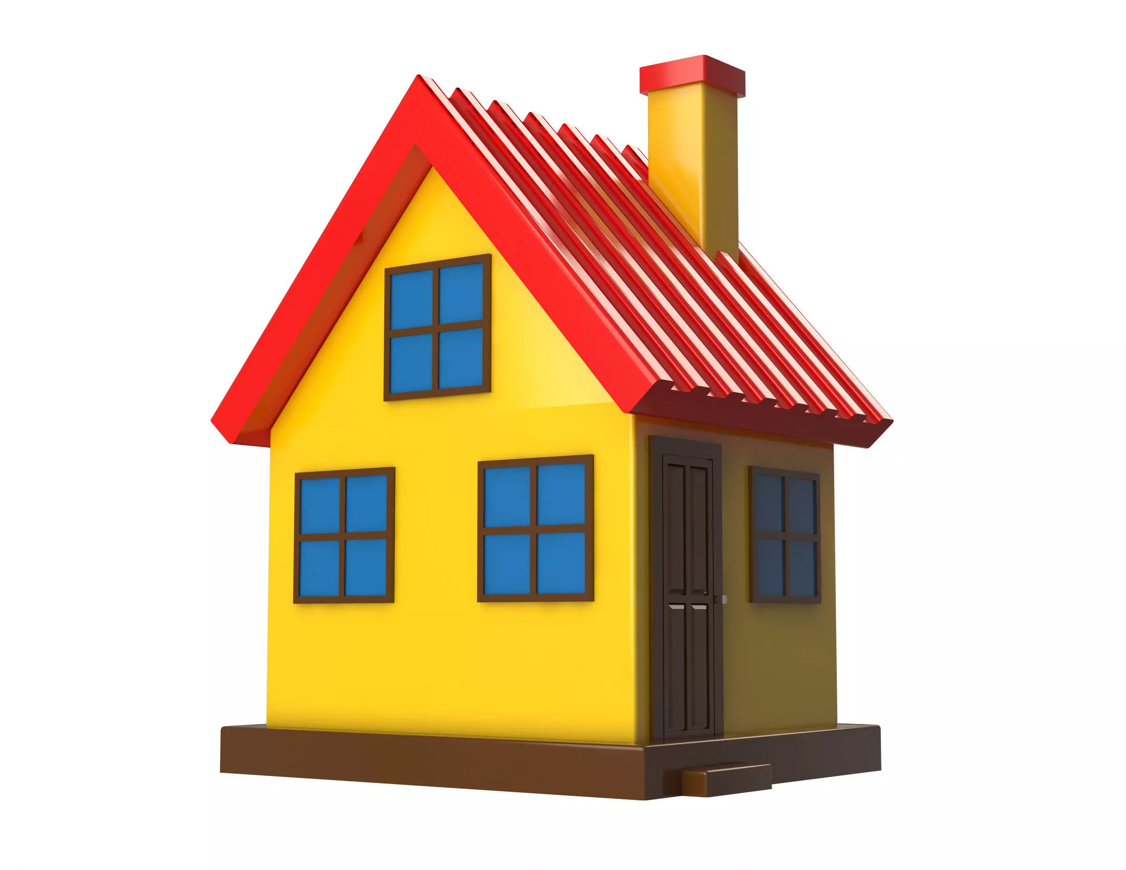 Mini Toy House 01 Low-poly 3D model_0
