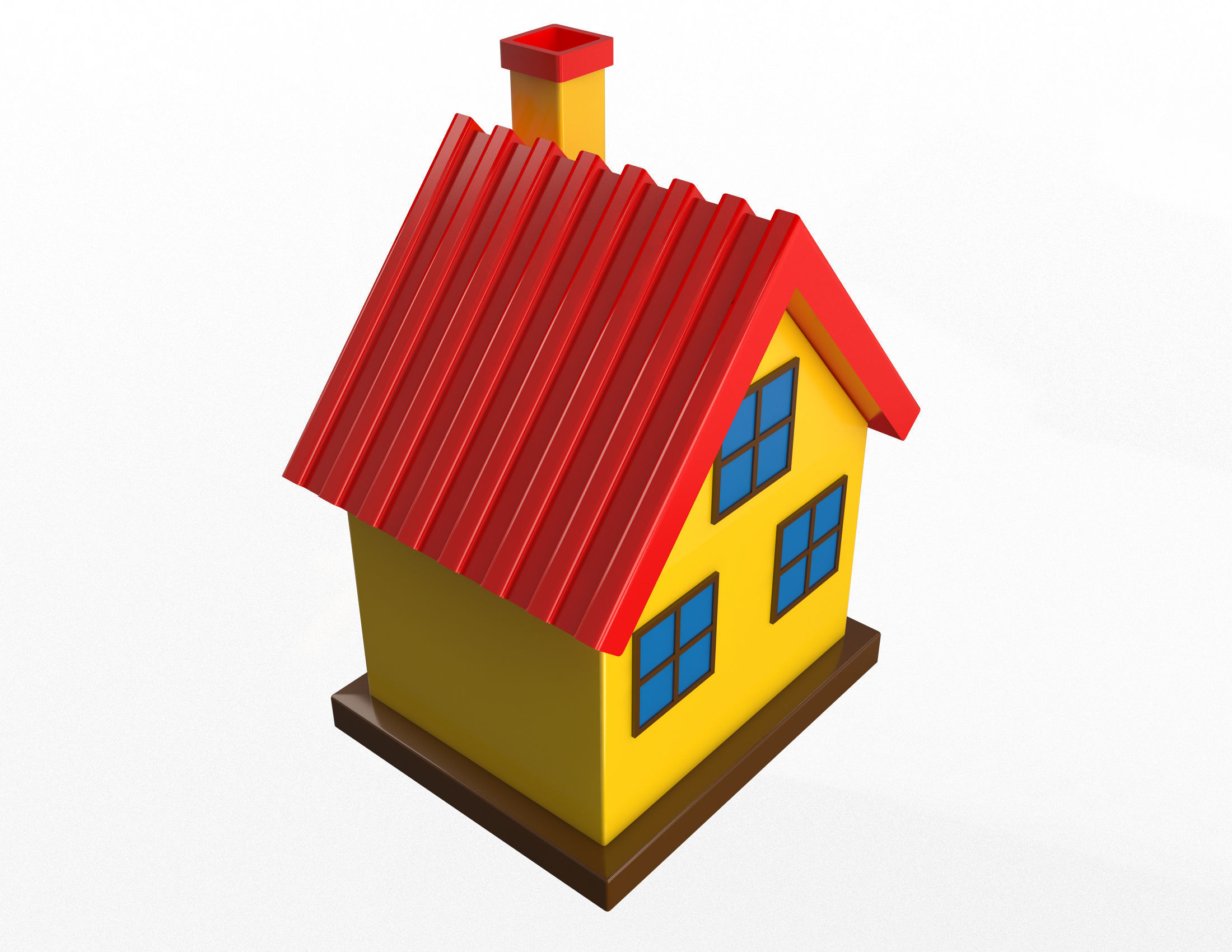 Mini Toy House 01 Low-poly 3D model_2