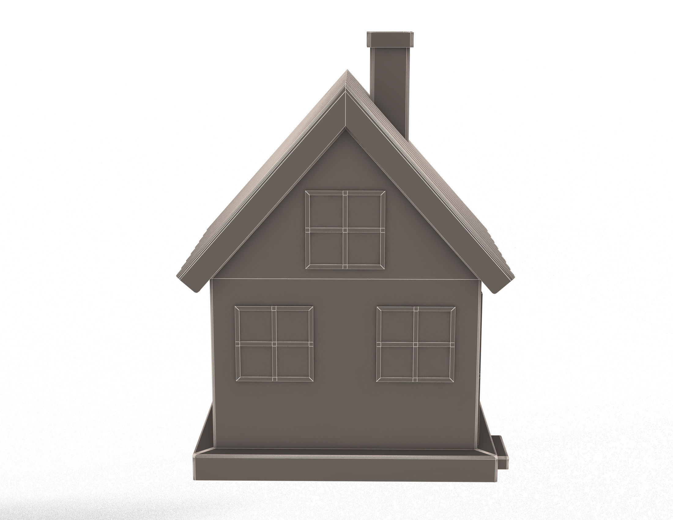 Mini Toy House 01 Low-poly 3D model_5