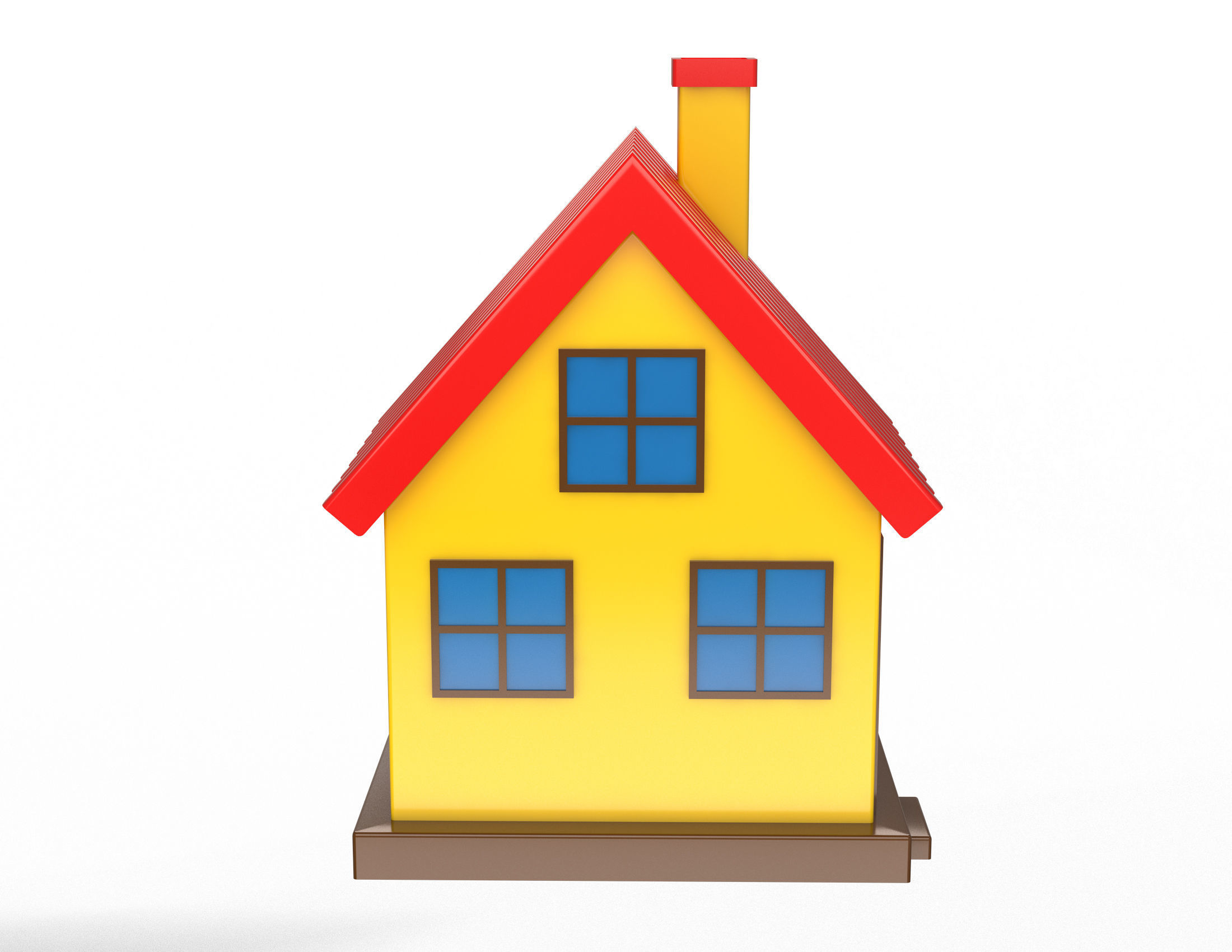 Mini Toy House 01 Low-poly 3D model_1