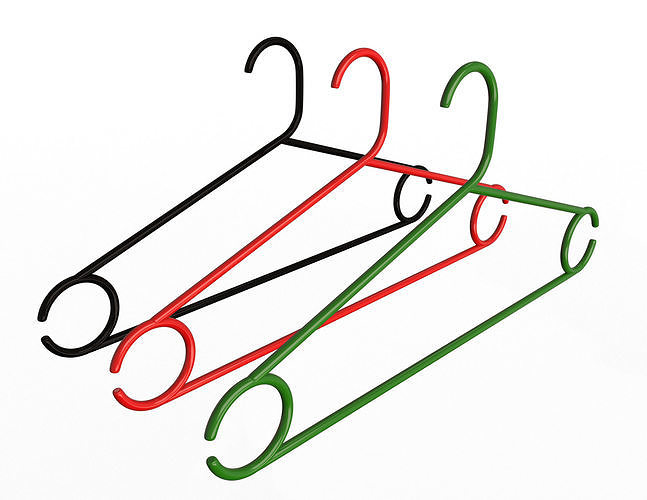 Plastic Clothes Hanger Low-poly 3D model