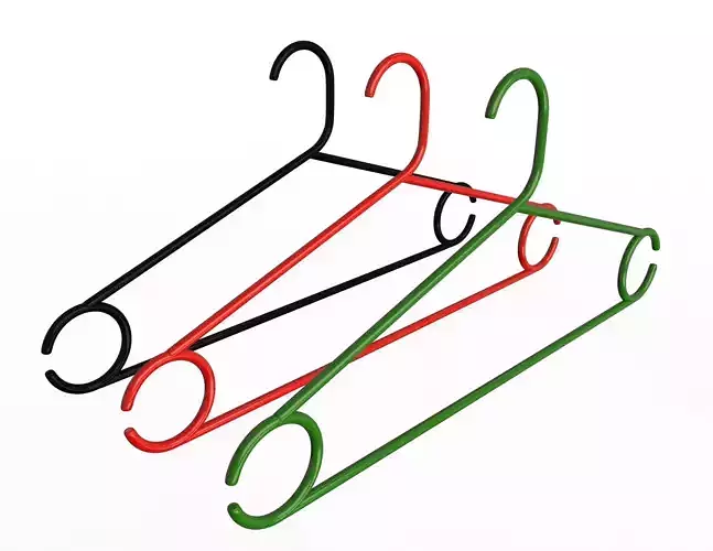 Plastic Clothes Hanger Low-poly 3D model