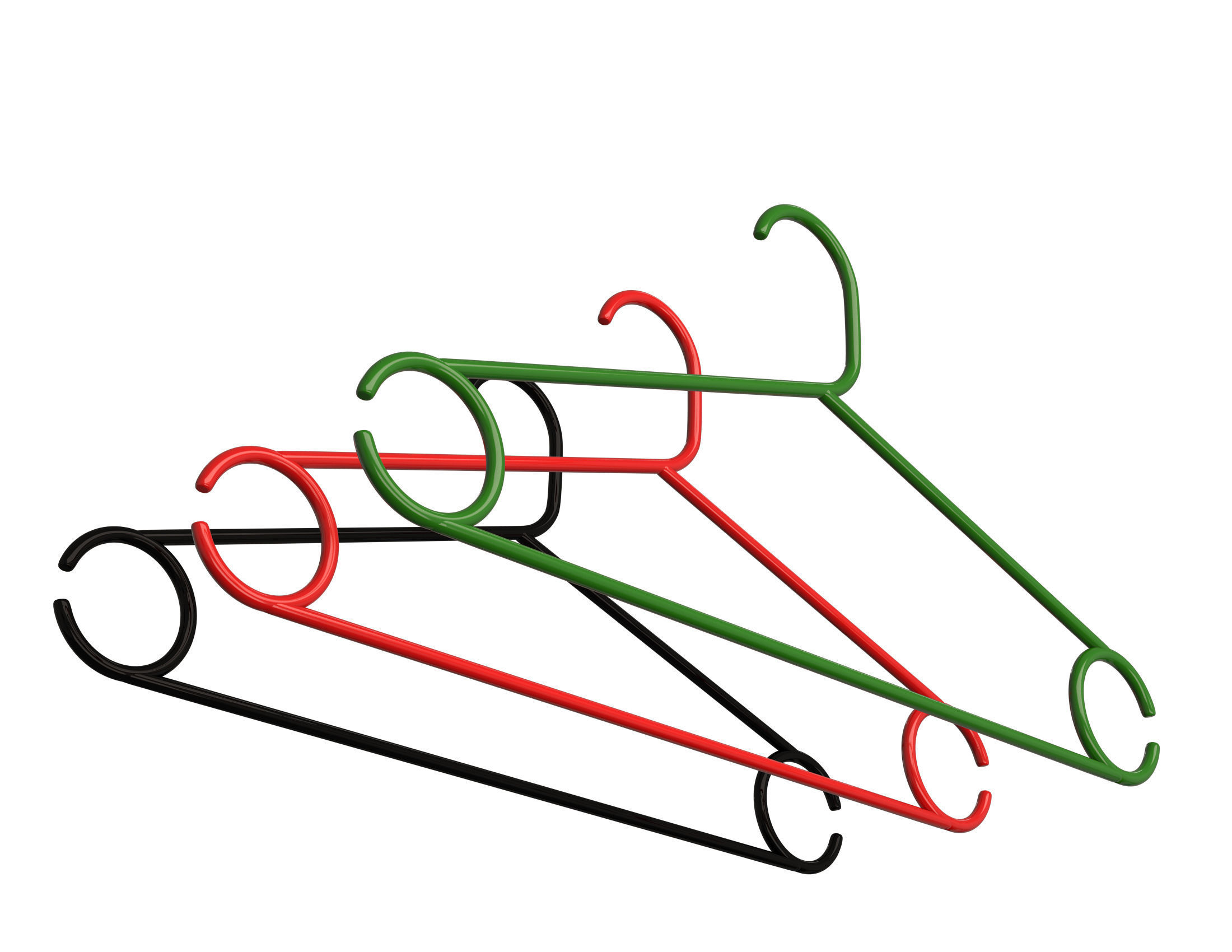Plastic Clothes Hanger Low-poly 3D model_1