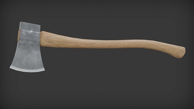 Wooden Axe Free low-poly 3D model