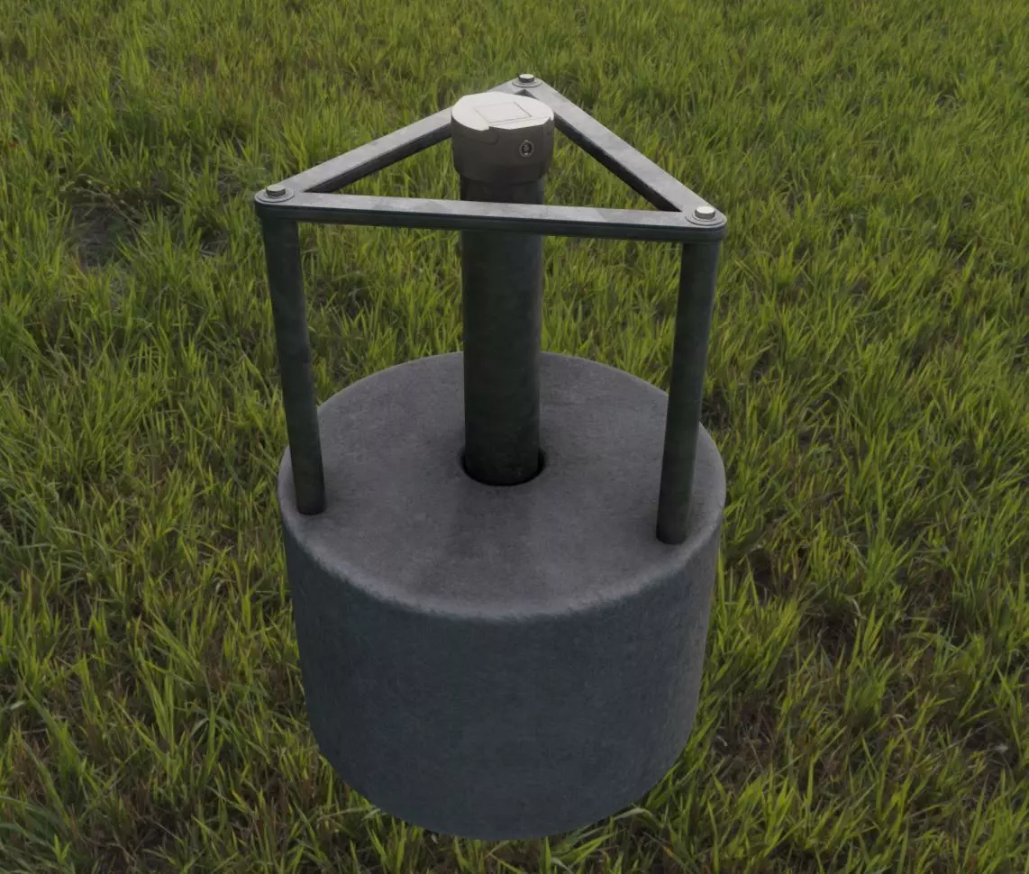 Groundwater monitoring well 3 version 2  Low-poly 3D model_0