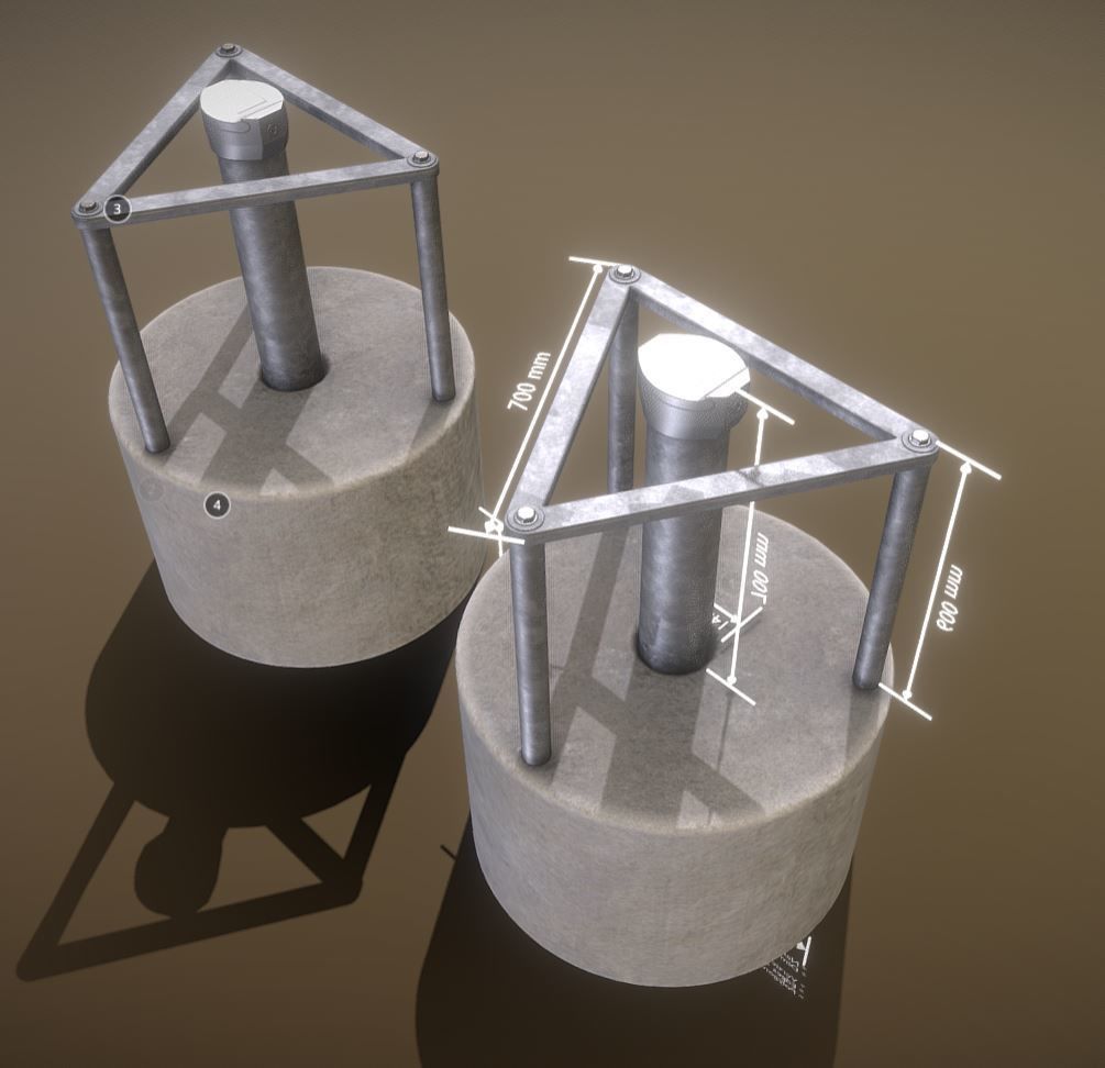 Groundwater monitoring well 3 version 2  Low-poly 3D model_2