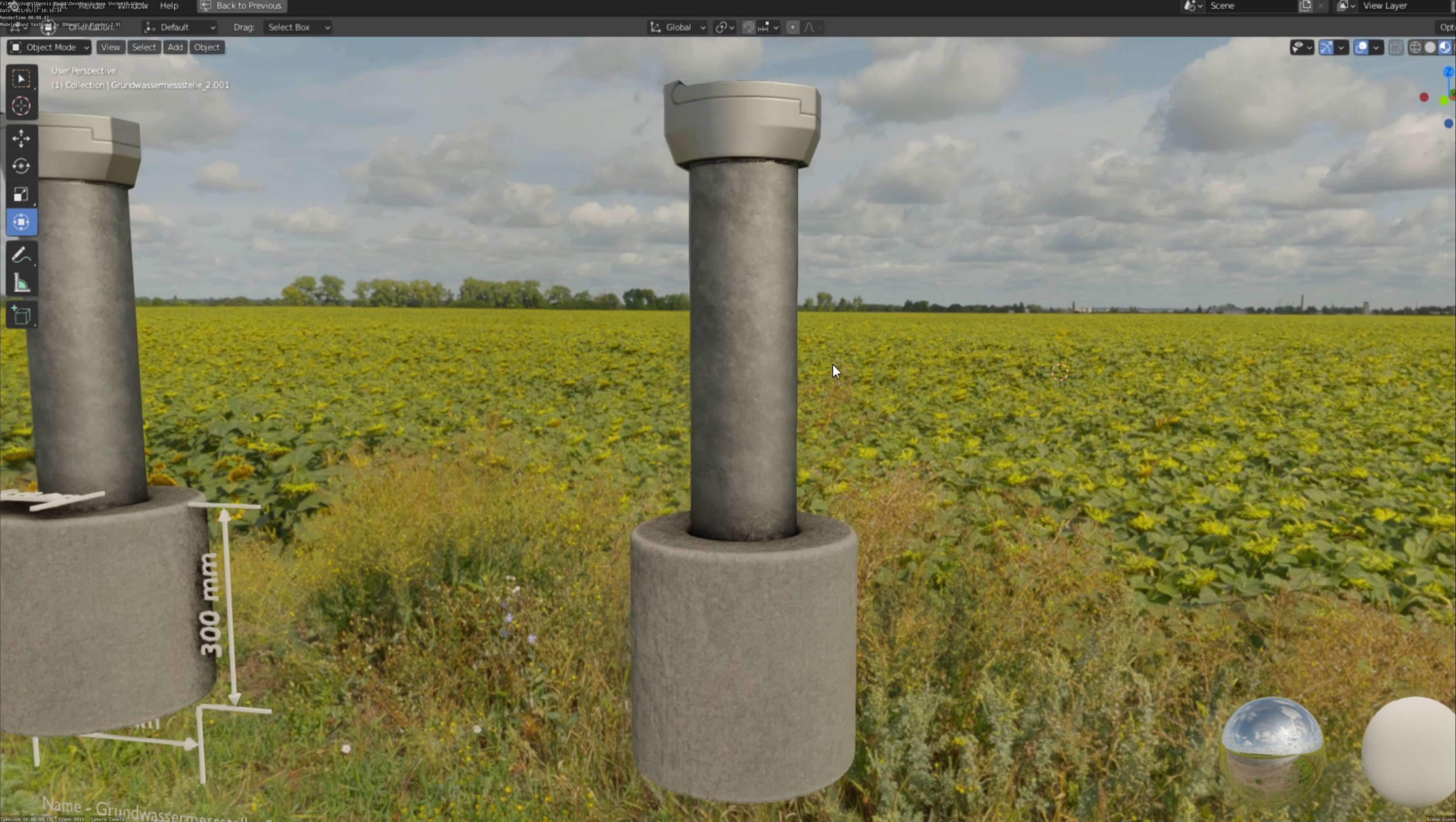 Groundwater monitoring well 2 version 2  Low-poly 3D model_59