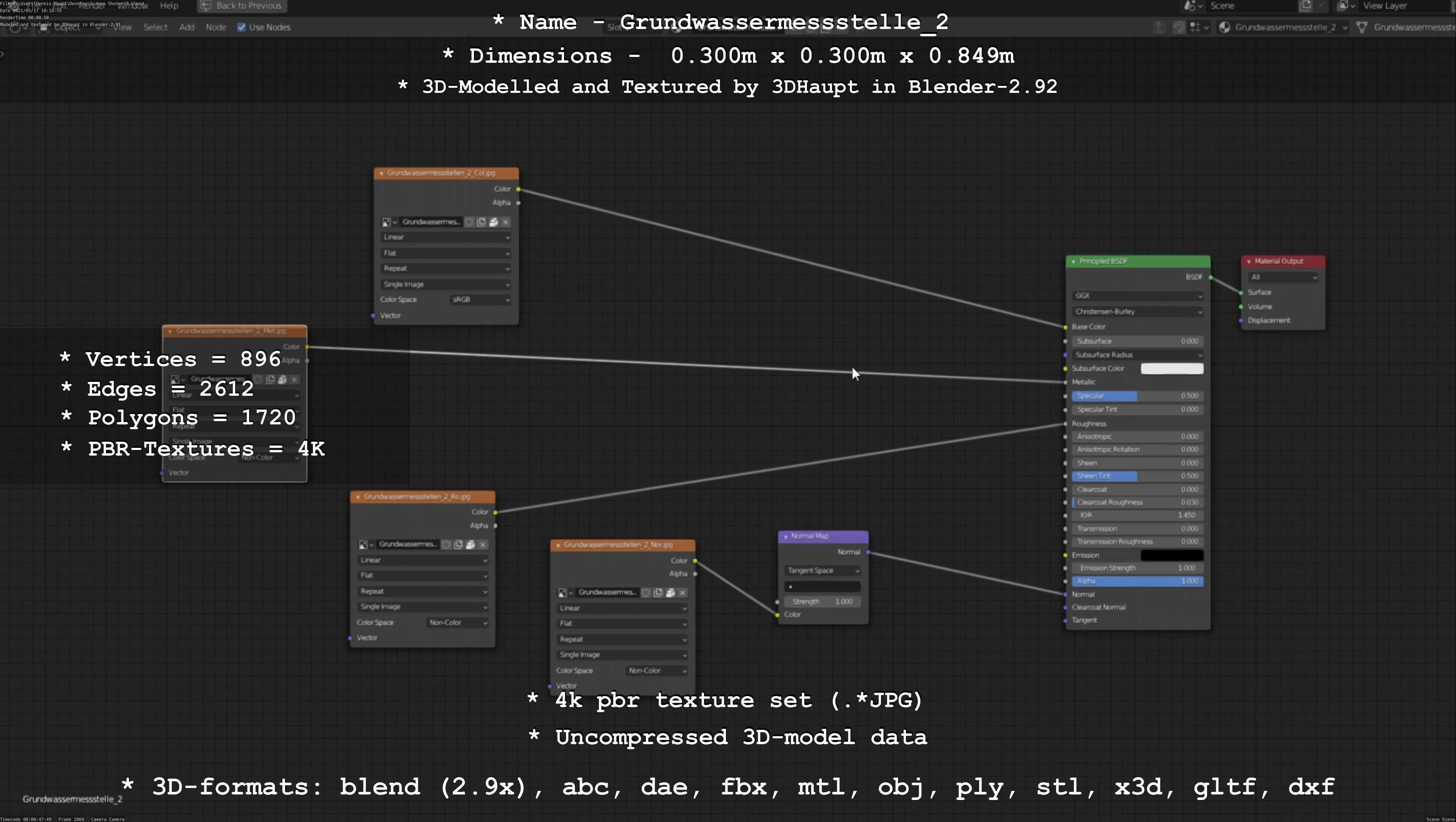 Groundwater monitoring well 2 version 2  Low-poly 3D model_77