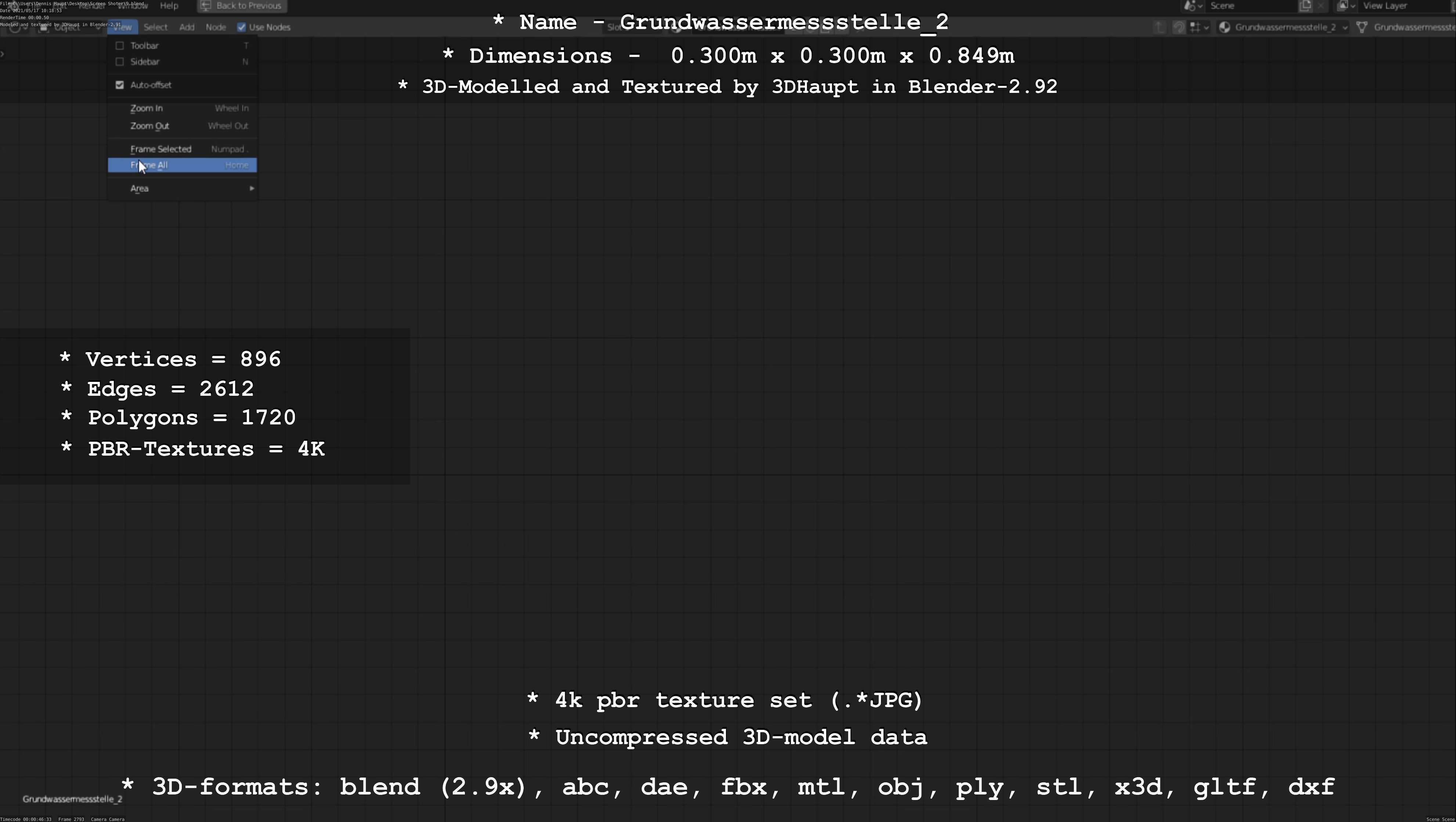 Groundwater monitoring well 2 version 2  Low-poly 3D model_75