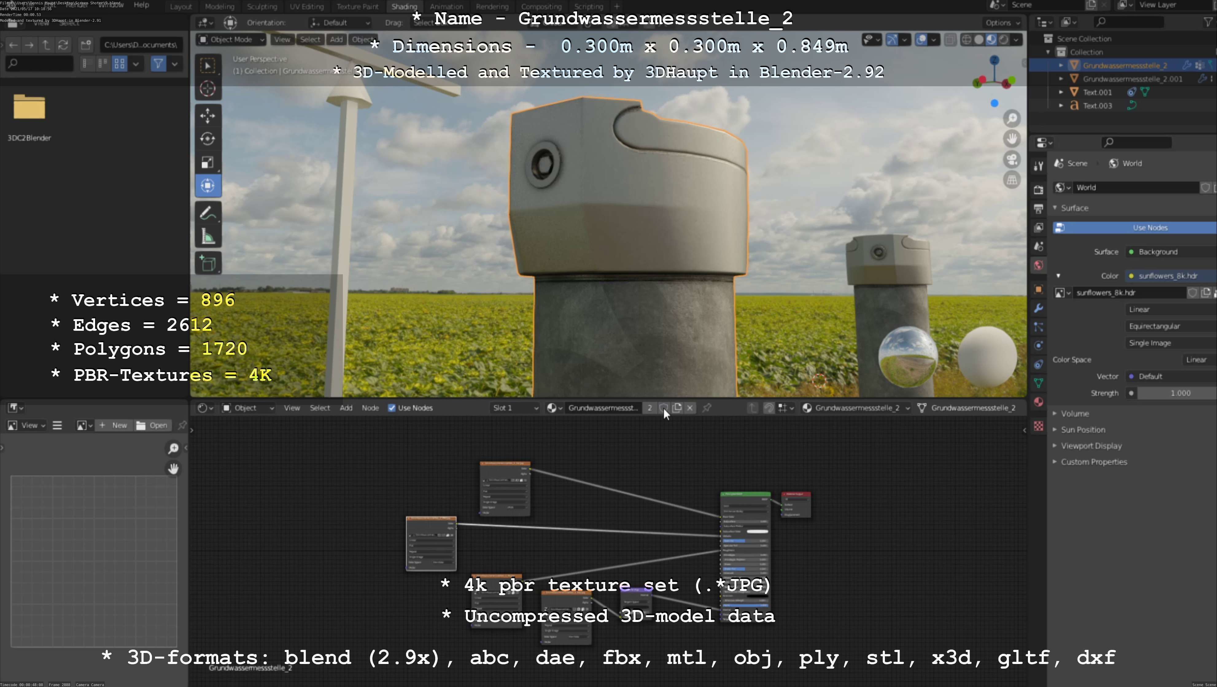 Groundwater monitoring well 2 version 2  Low-poly 3D model_74