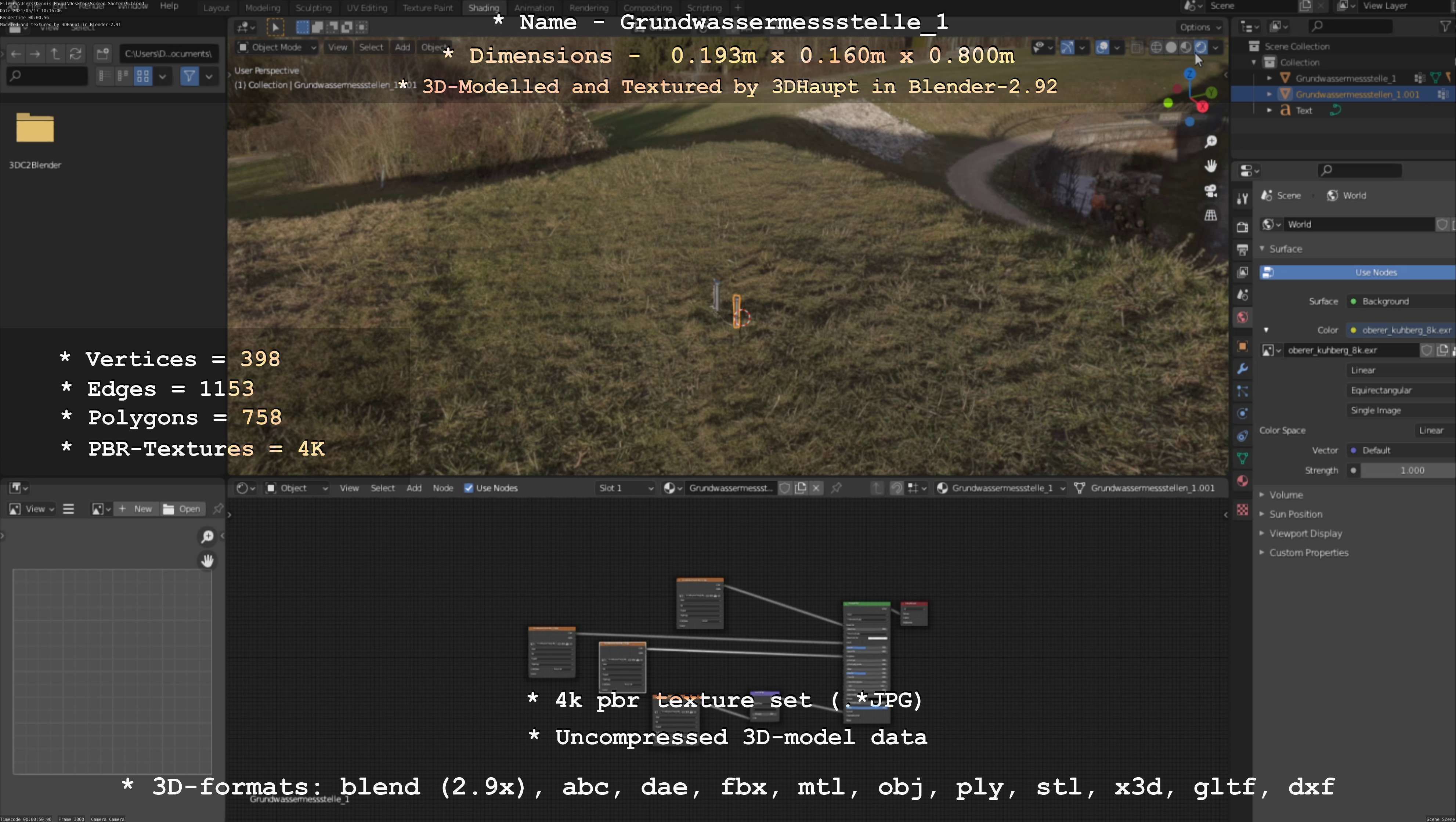 Groundwater monitoring well 1 version 2  Low-poly 3D model_115